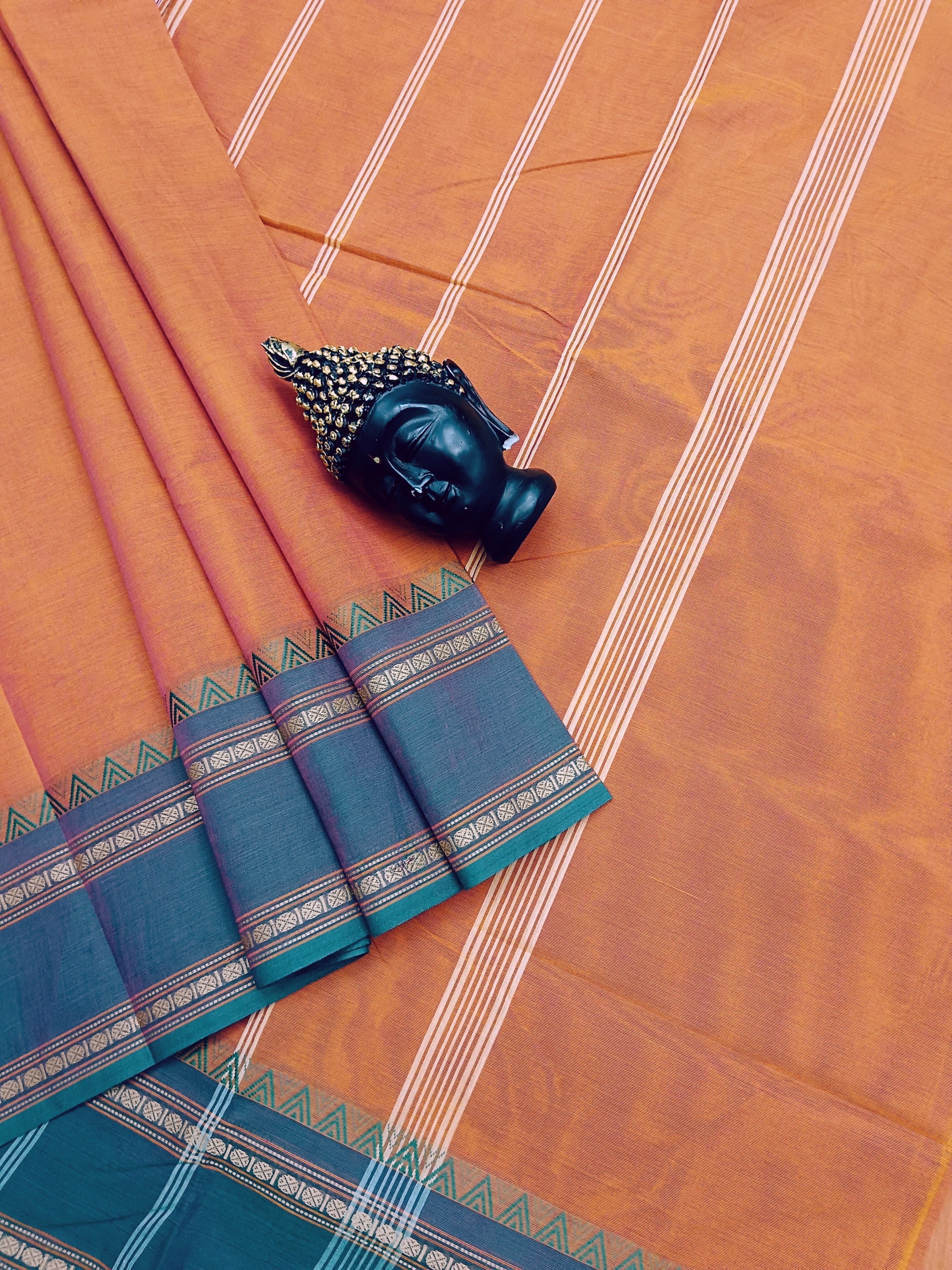 Chettinad Cotton -Daily Wear - pinkish Orange -CDW21