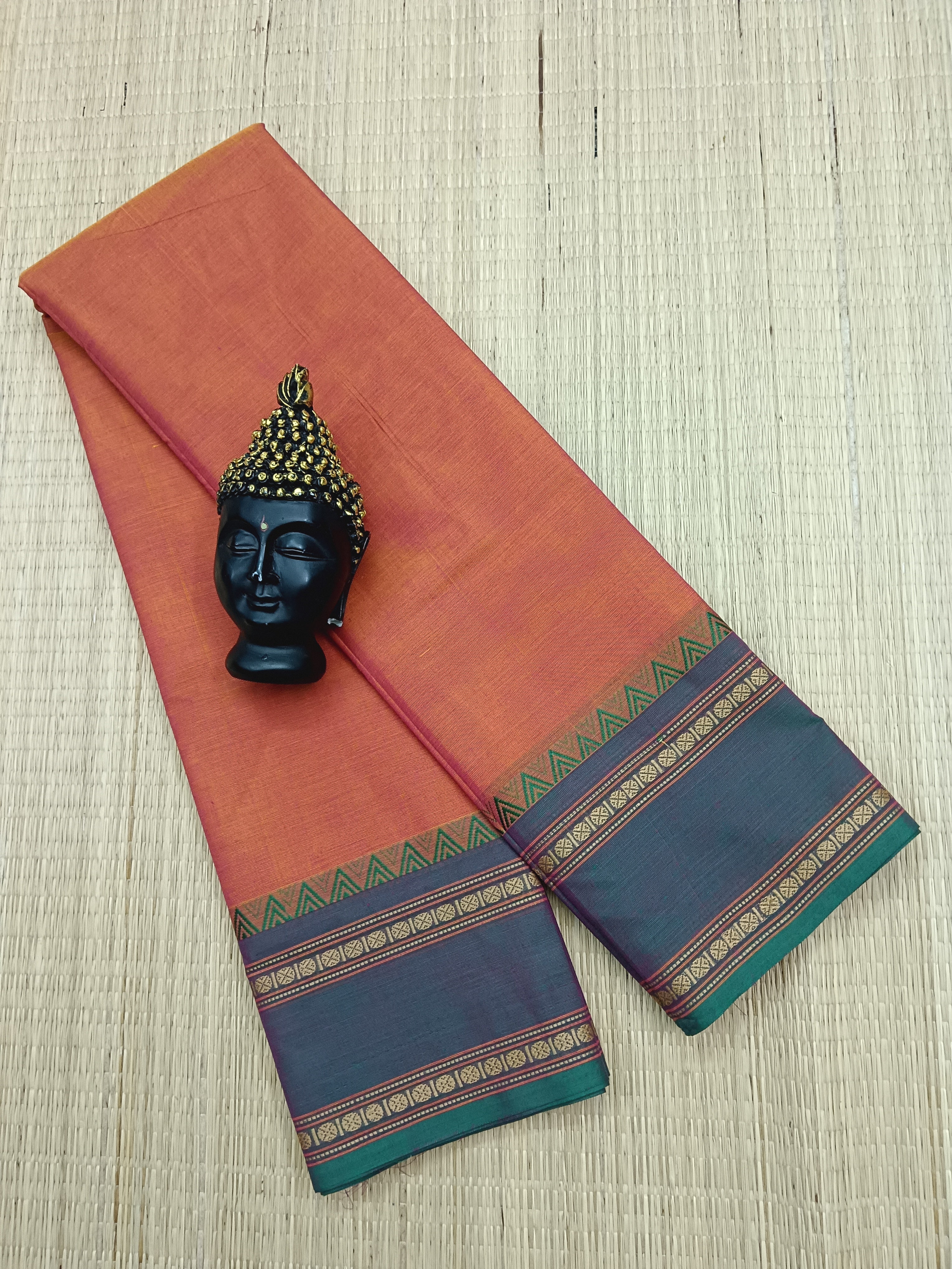 Chettinad Cotton -Daily Wear - pinkish Orange -CDW21