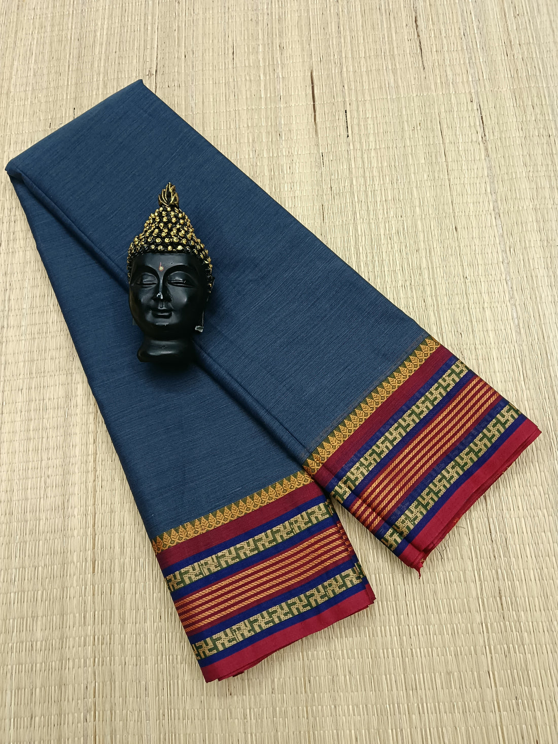 Chettinad Cotton -Daily wear -Dark steel Blue Grey-CDW18