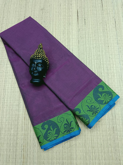 Chettinad Cotton - Daily Wear -Lolipop Violet Dual tone- CDW15