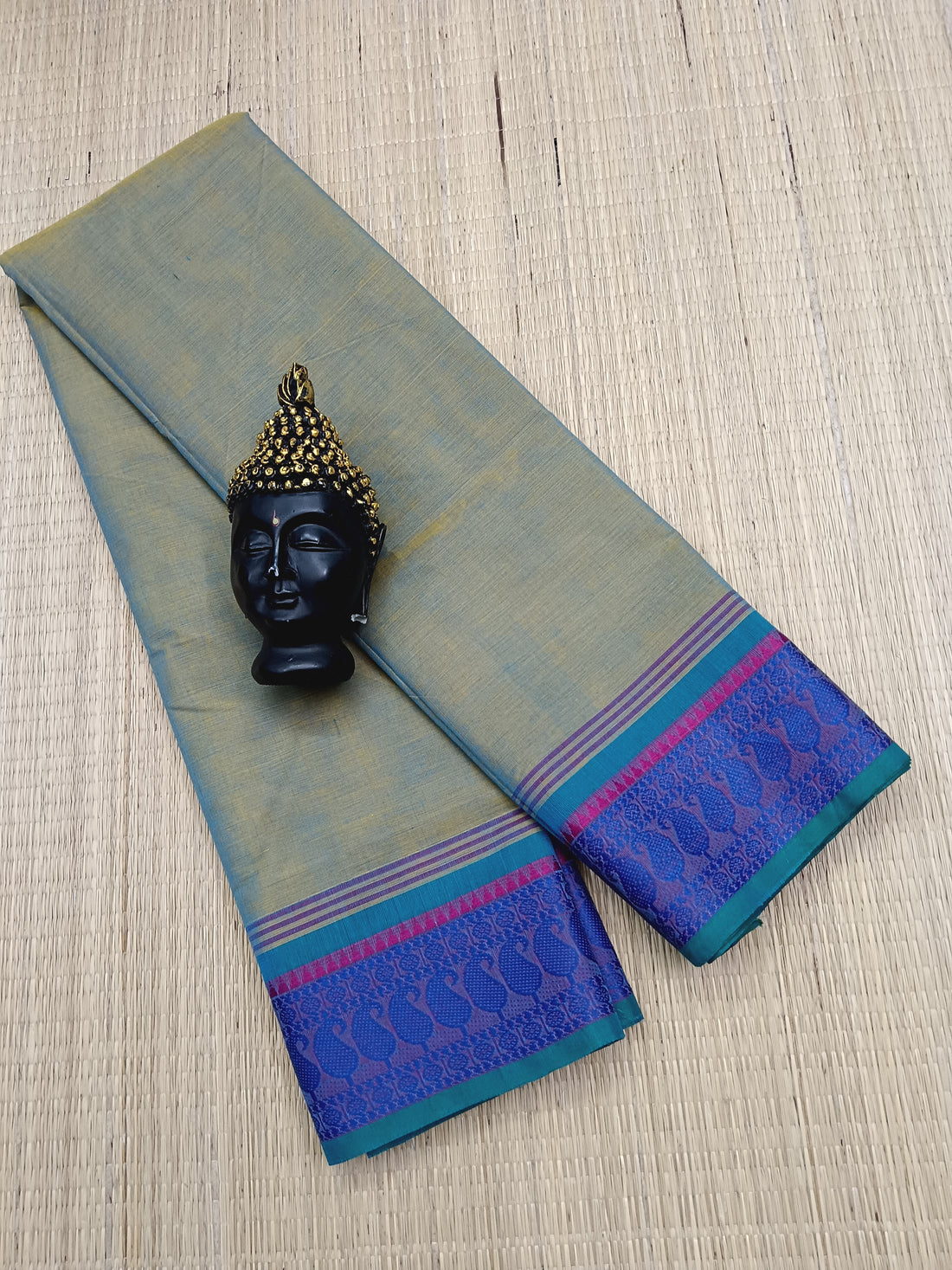 Chettinad Cotton - Daily Wear -Pale Turquoise  Dual Tone - CDW11