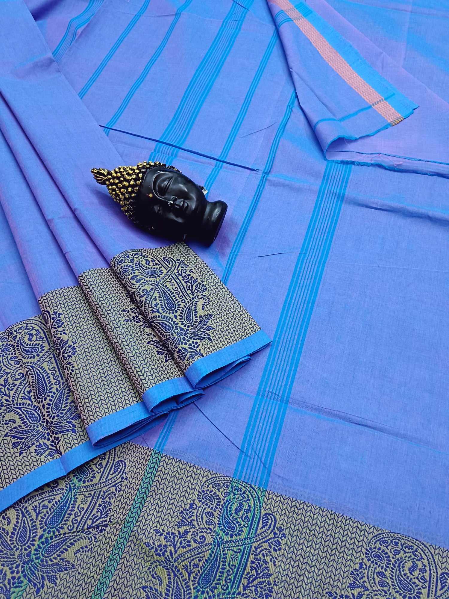 Chettinad Cotton -  Office Wear - Pinkish Blue - CCOW17