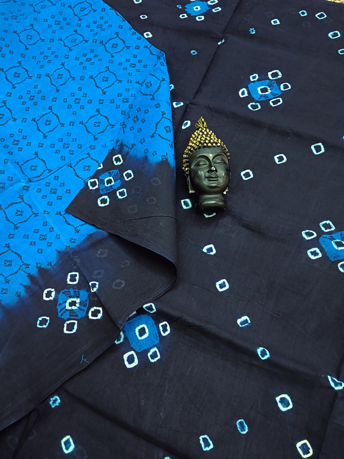 Madurai Sungudi Cotton - Electric Blue- 10