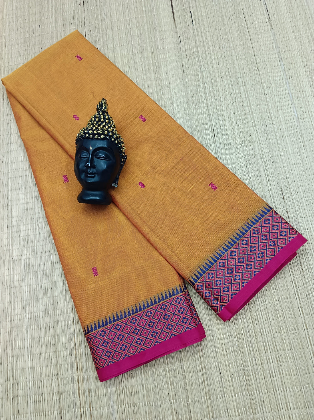 Chettinad Cotton -  Office Wear -Pinkish Orange- CCOW37