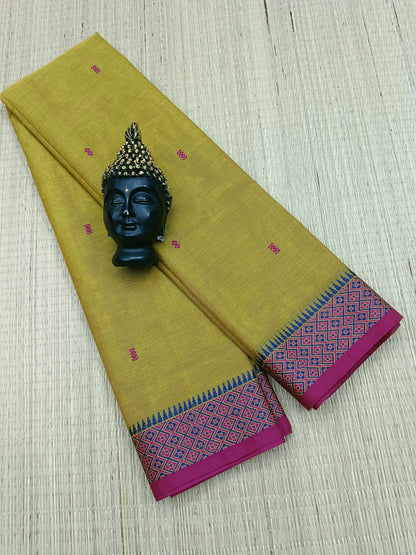 Chettinad Cotton -  Office Wear -Yellow Green- CCOW36