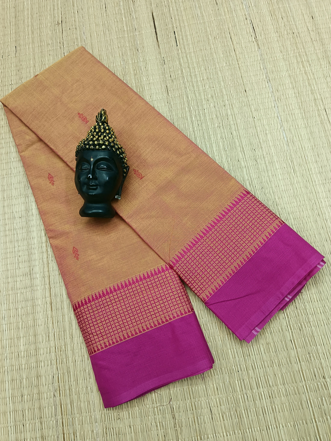 Chettinad Cotton -  Office Wear -Yellow Mixed pink Dual Tone- CCOW35