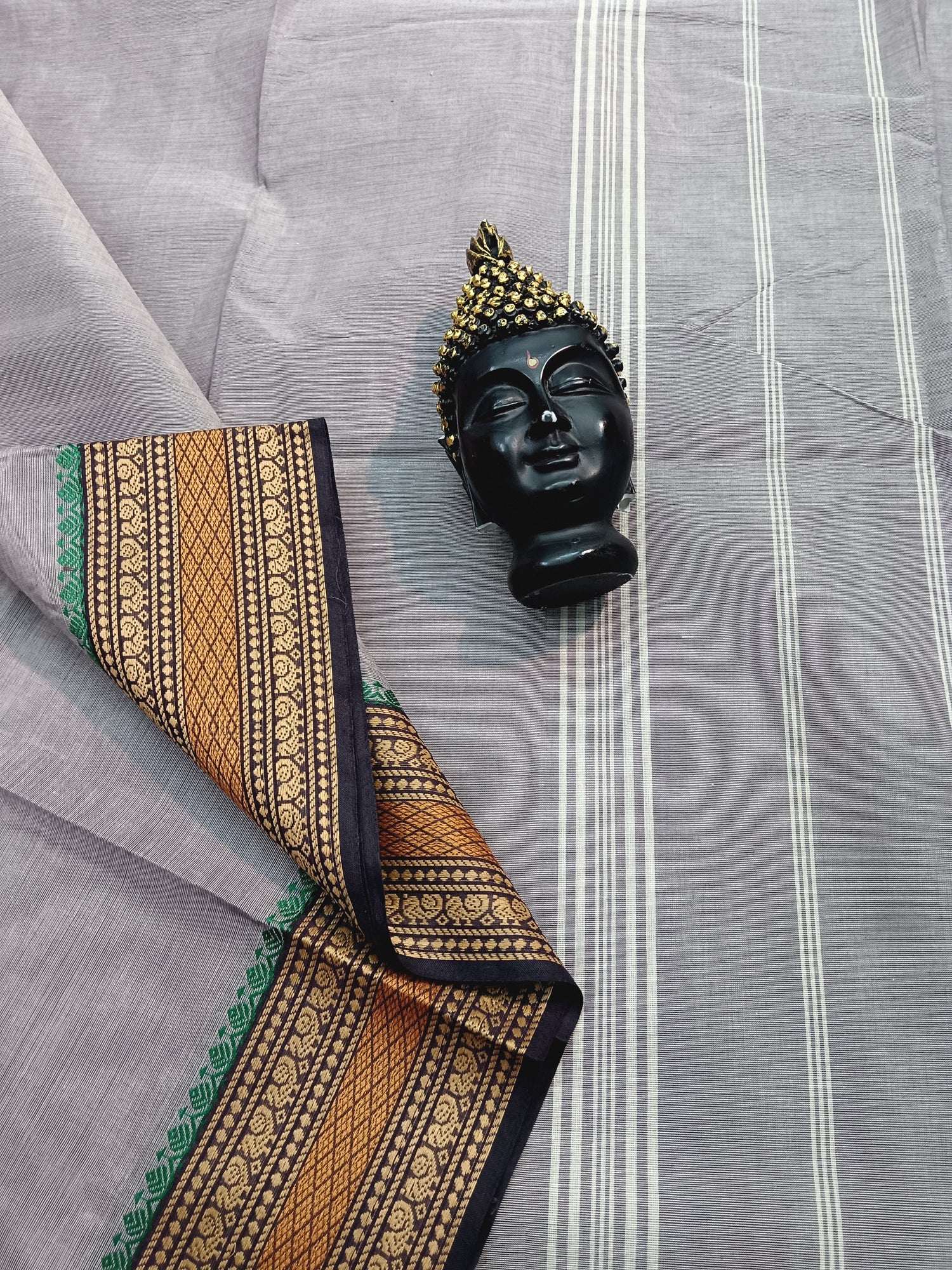 Chettinad Cotton -Daily Wear - Off Maroon Pastel Grey-CDW26