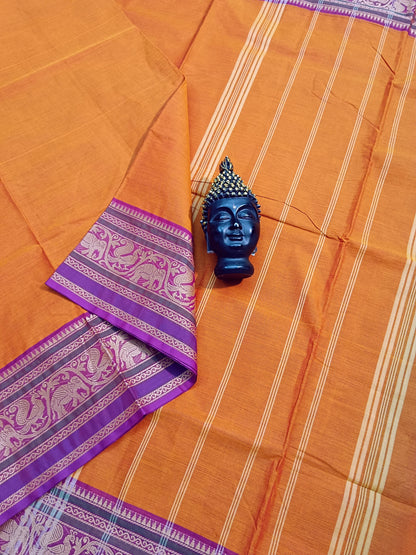 Chettinad Cotton -Daily Wear - Orange-CDW34