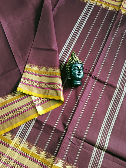 Chettinad Cotton -  Office Wear -Maroon- CCOW40