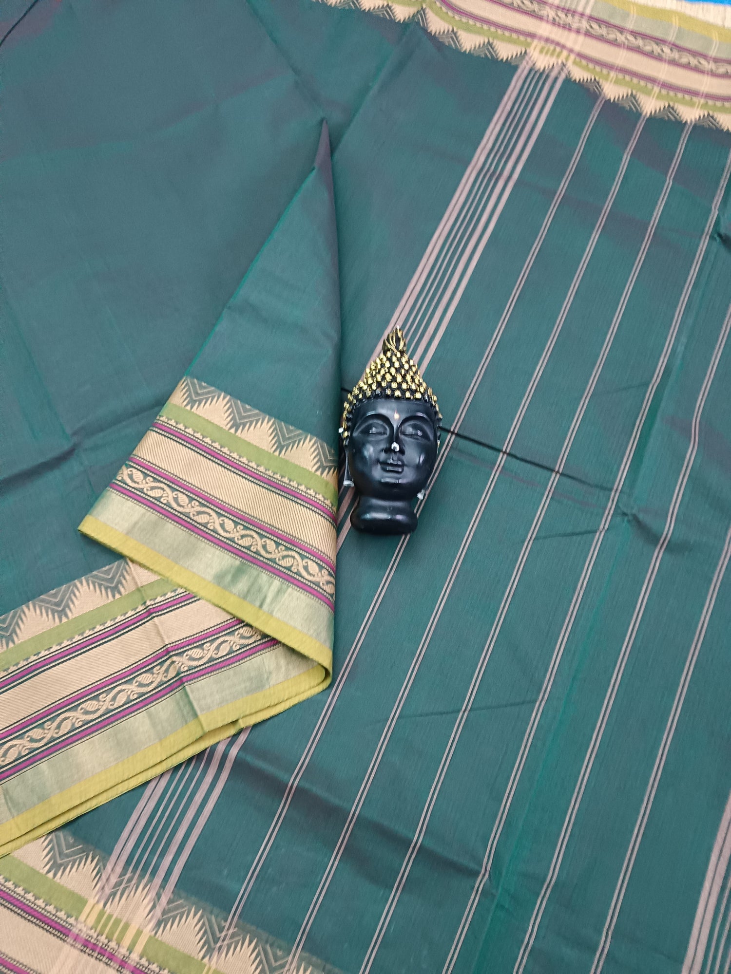 Chettinad Cotton -  Office Wear -Green Mixed Dual Tone- CCOW39