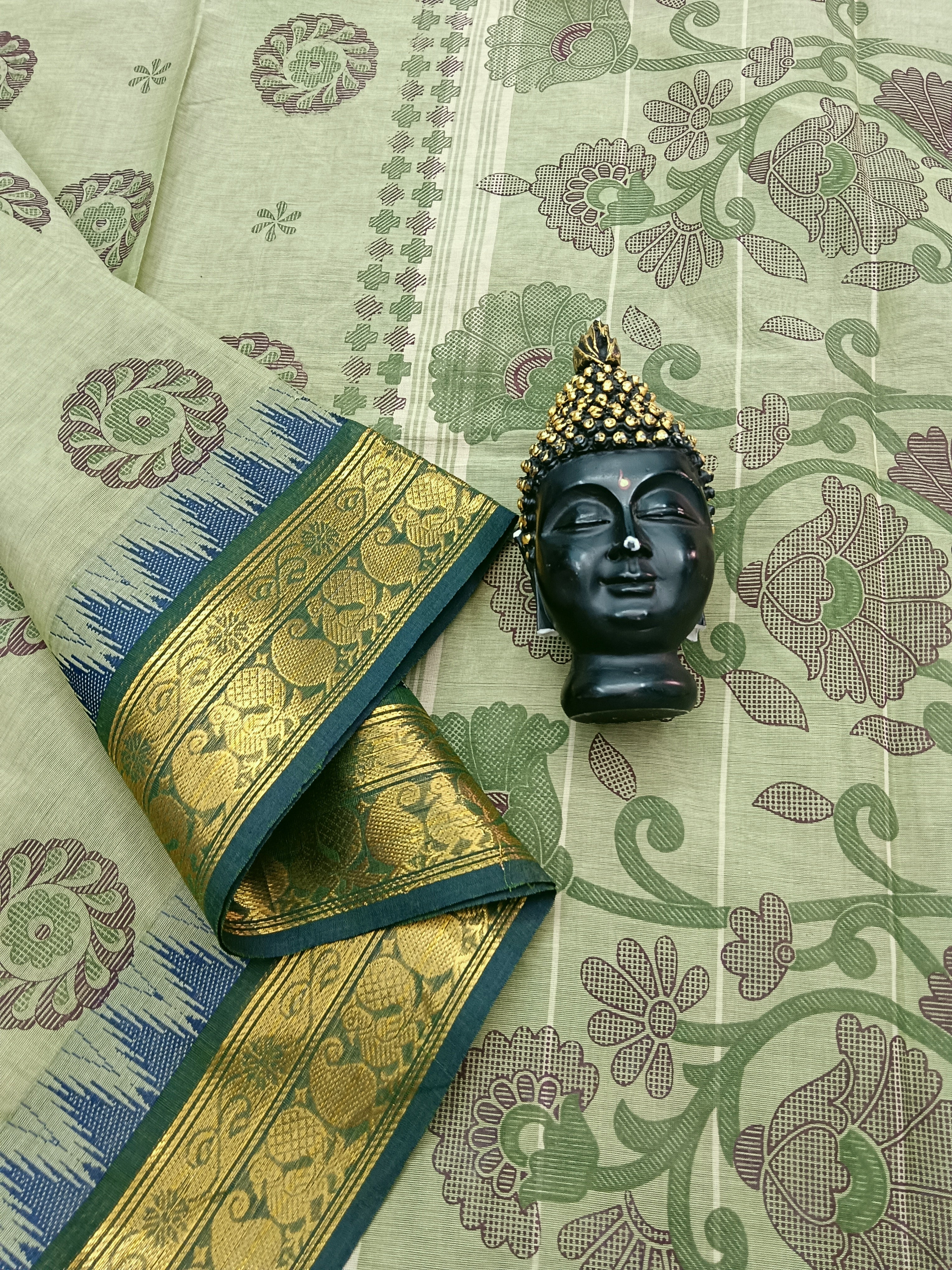 Chettinad Cotton - Printed-Elachi -CPC02