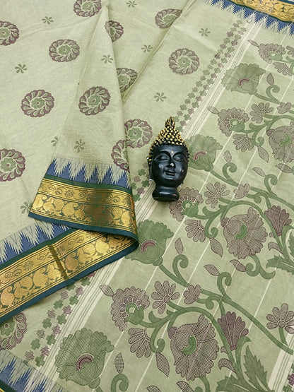 Chettinad Cotton - Printed-Elachi -CPC02