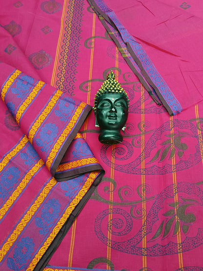 Chettinad Cotton - Printed - Pink -11