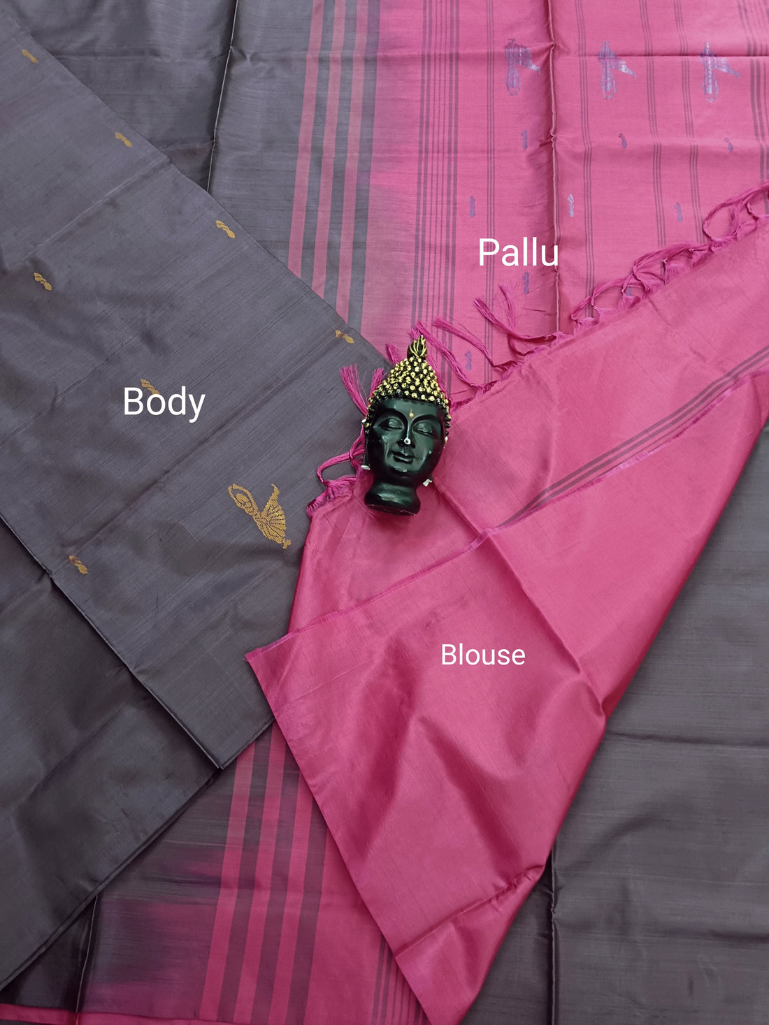 Banana Pith Silk(Vazhai Naar Pattu) - Butta - Dual Tone - BV16