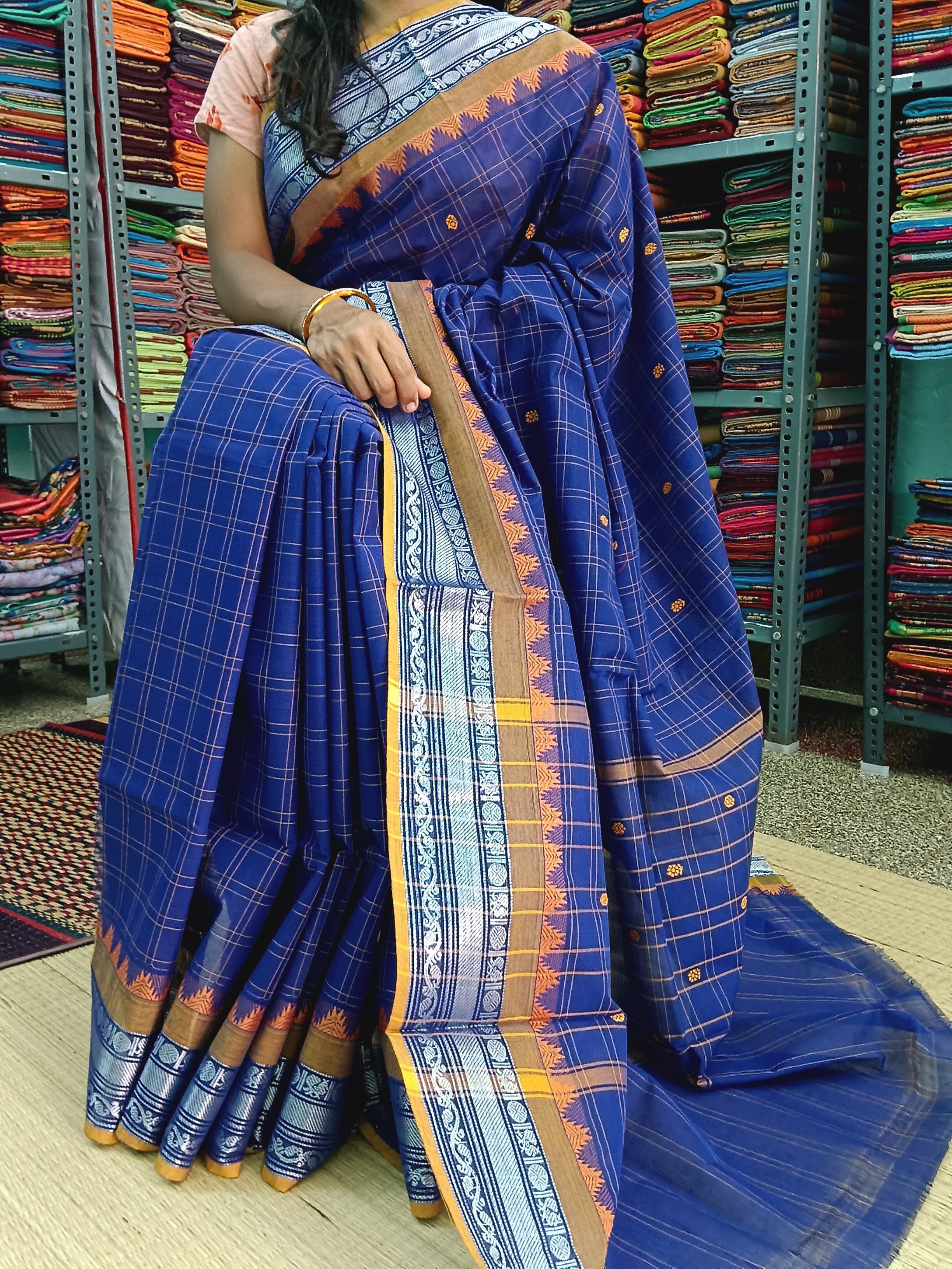 Kanchi Cotton - Festival Fusion -Royal Blue- KCFCB40