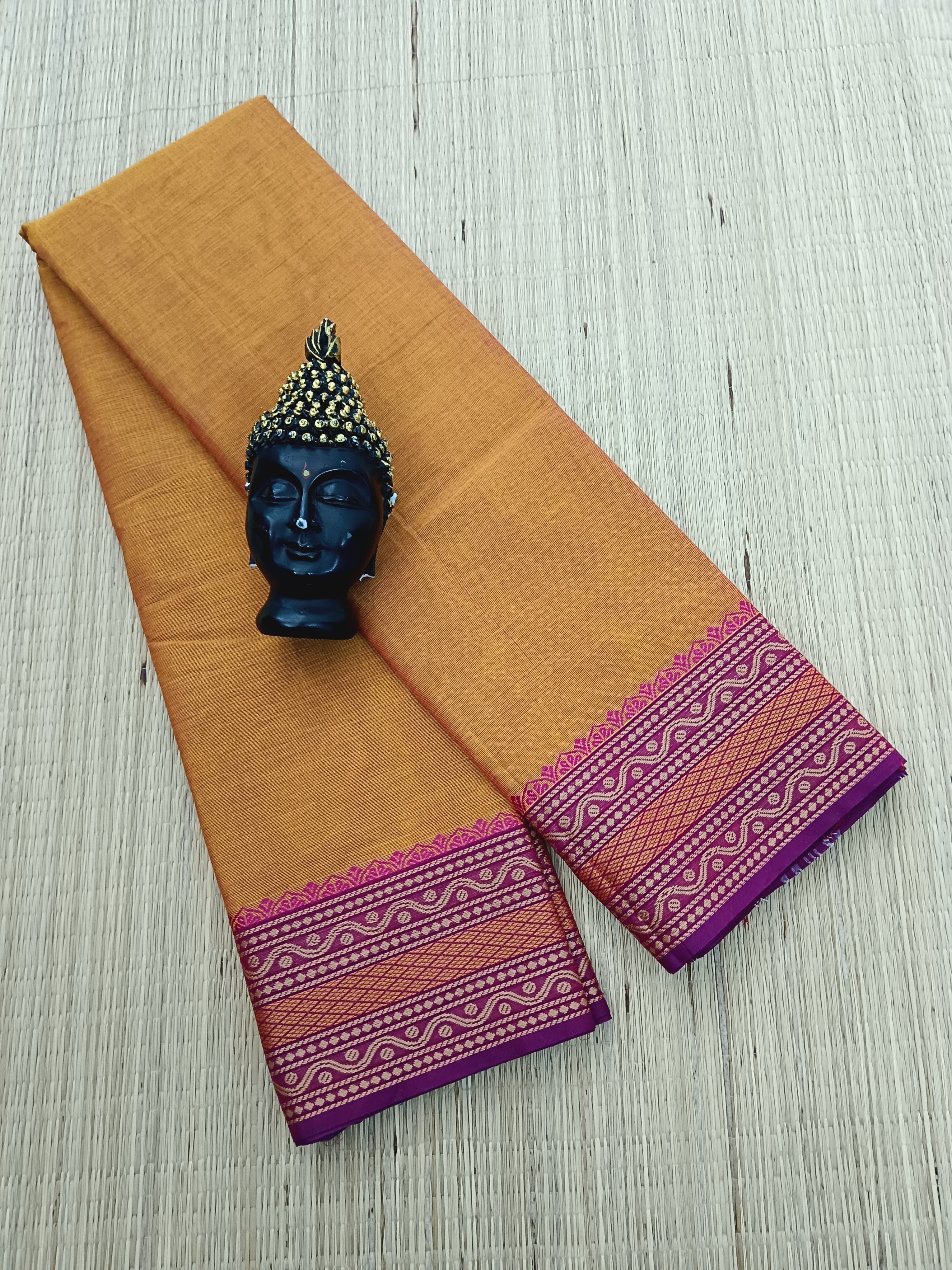 Chettinad Cotton -Daily Wear - Yellow Mixed Red Dual Tone - CDW47