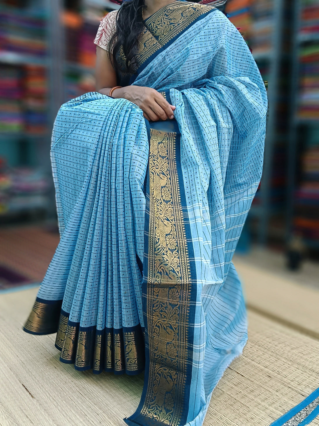 Kanchi Cotton - Festival Fusion -Light Sky Blue-KCFCB46