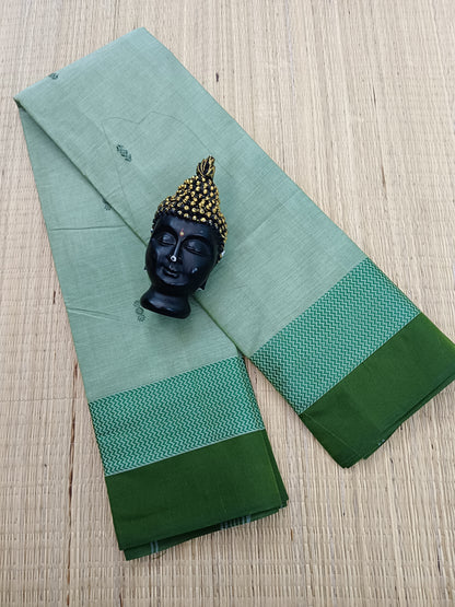 Chettinad Cotton -  Office Wear -Beige Mixed Green- CCOW53