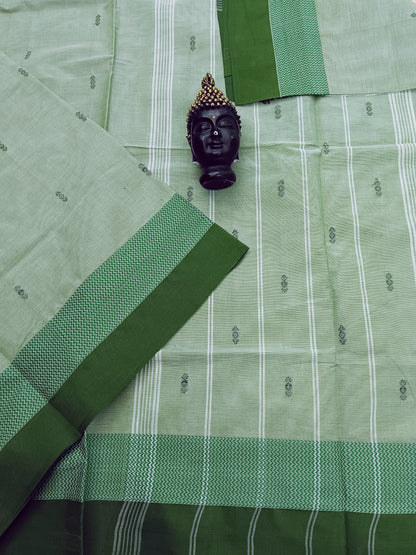 Chettinad Cotton -  Office Wear -Beige Mixed Green- CCOW53