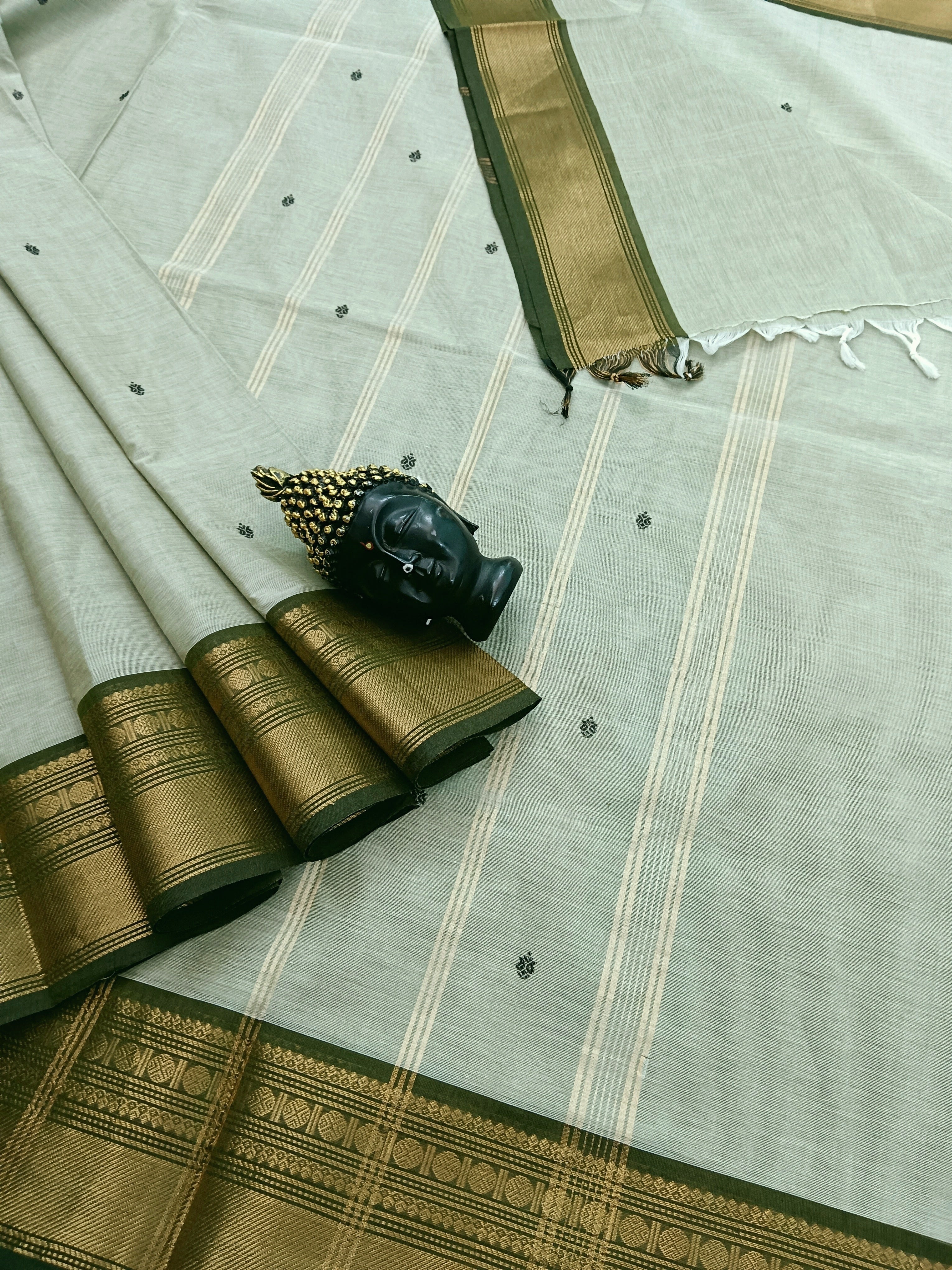 Kanchi Cotton - Festival Fusion - Greenish Grey - KCFB54