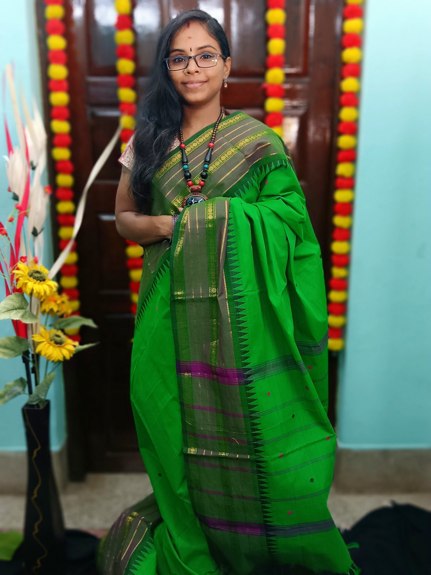 Kanchi Cotton - Festival Fusion - Parrot Green- KCFB58