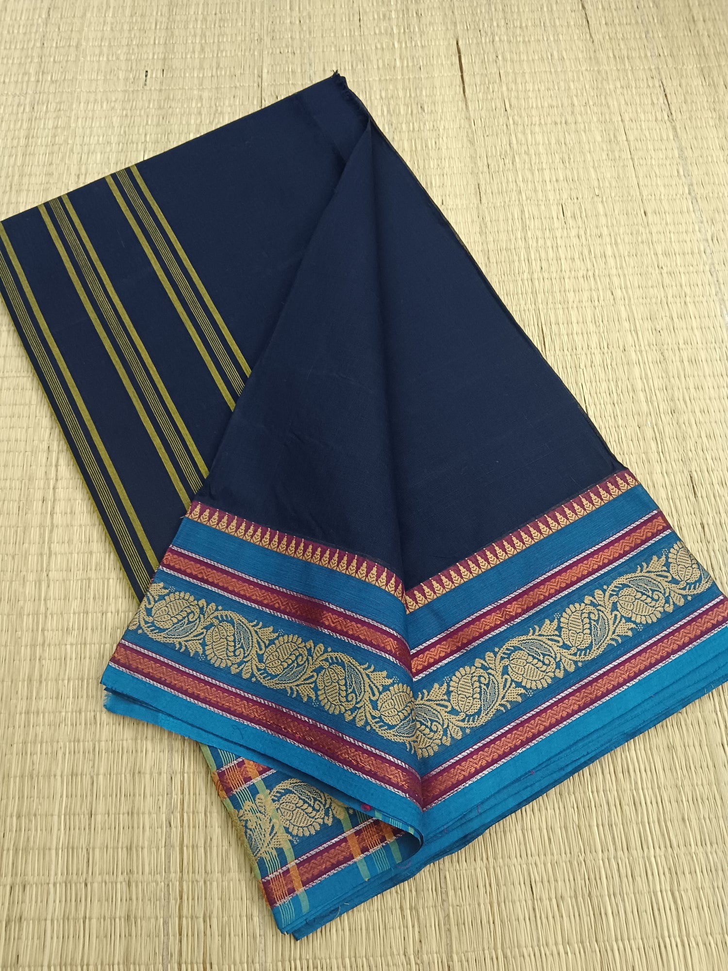 Chettinad Cotton -Daily Wear -Navy Blue- CDW55