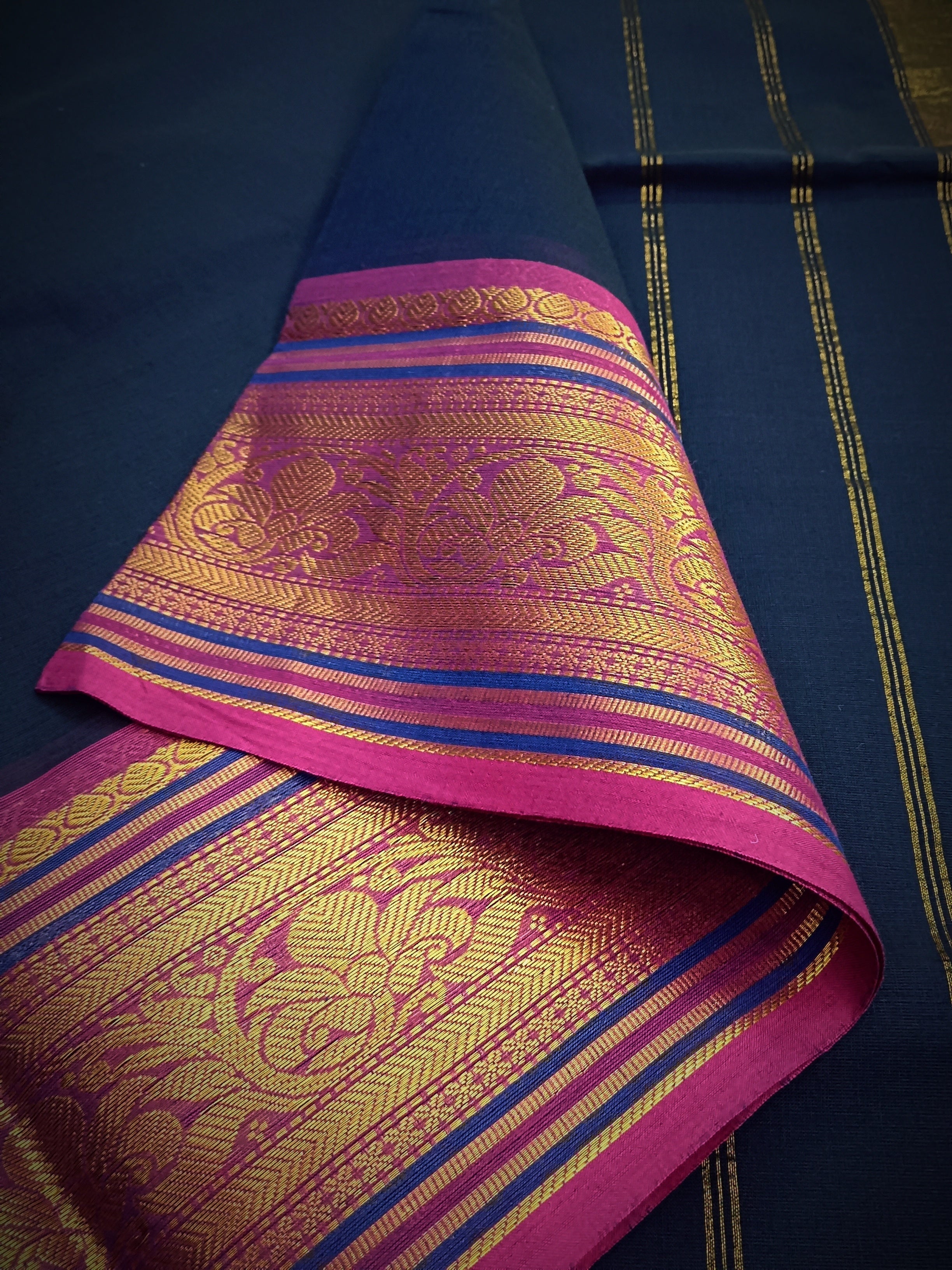 Kanchi Cotton - Festival Fusion -Navy Blue- KCFP79