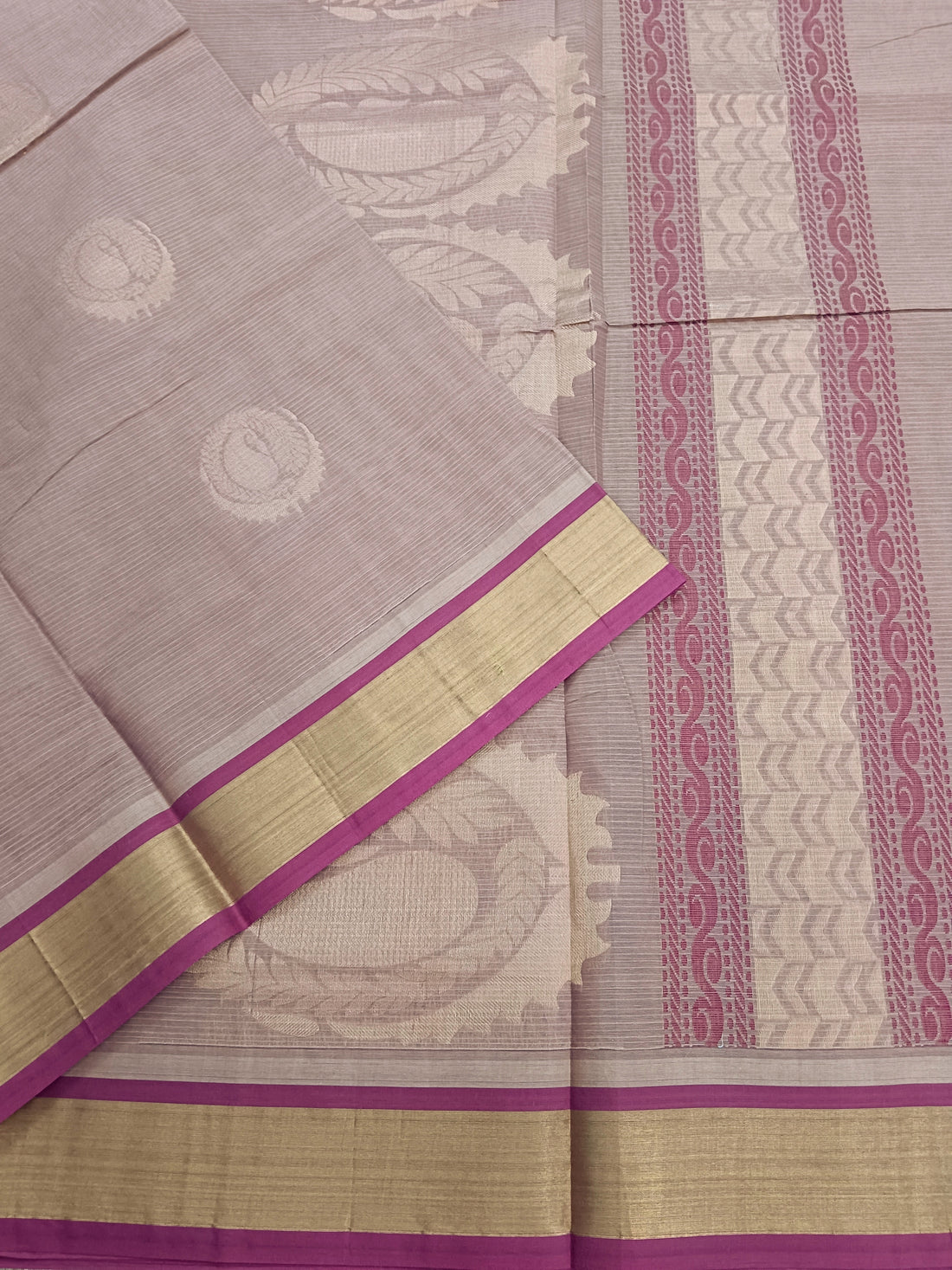 Negamam Cotton Saree -Choclate Beige- NC 19