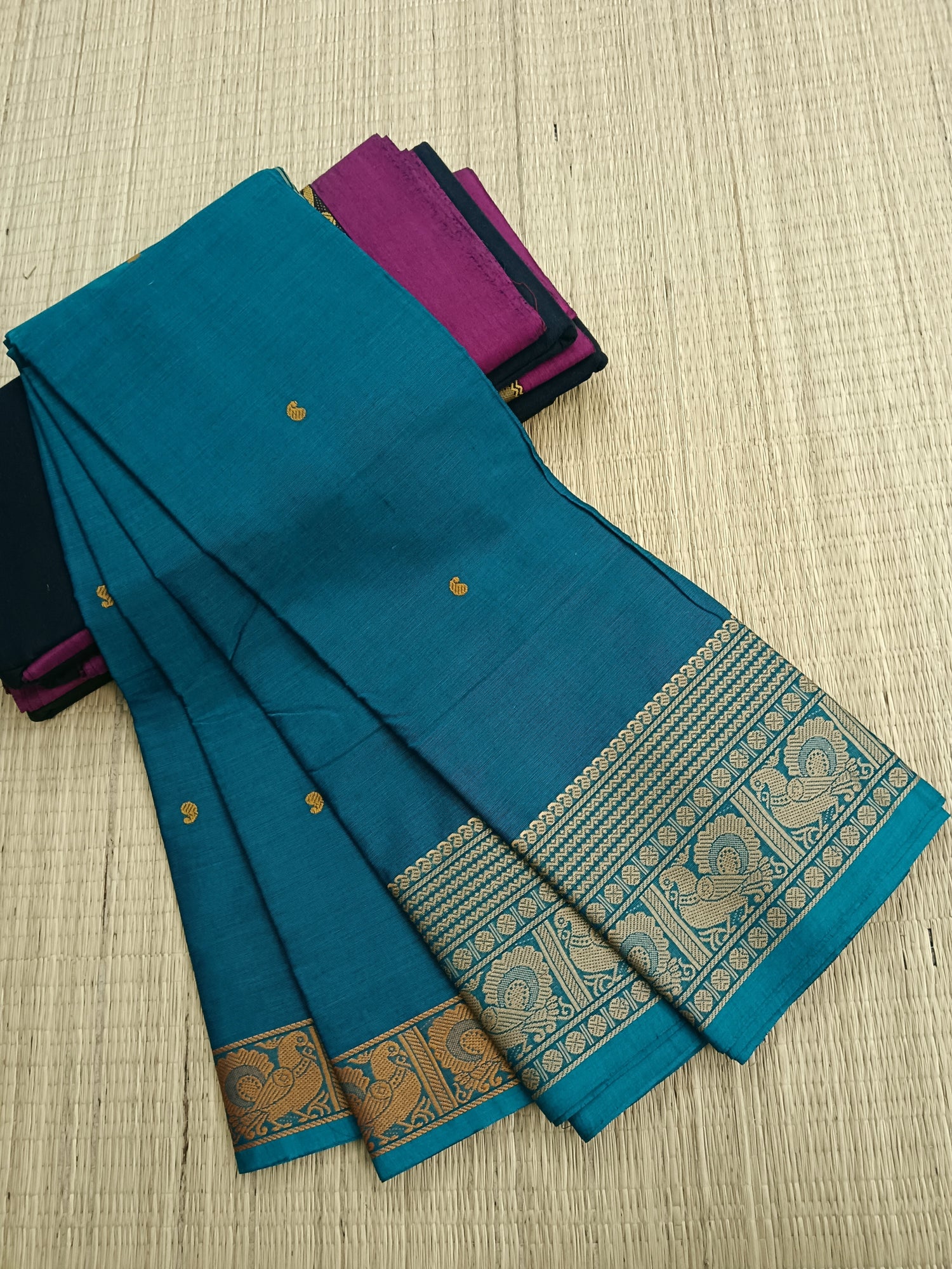 Chettinad Cotton -Office Wear -Peacock Blue- CCOW60