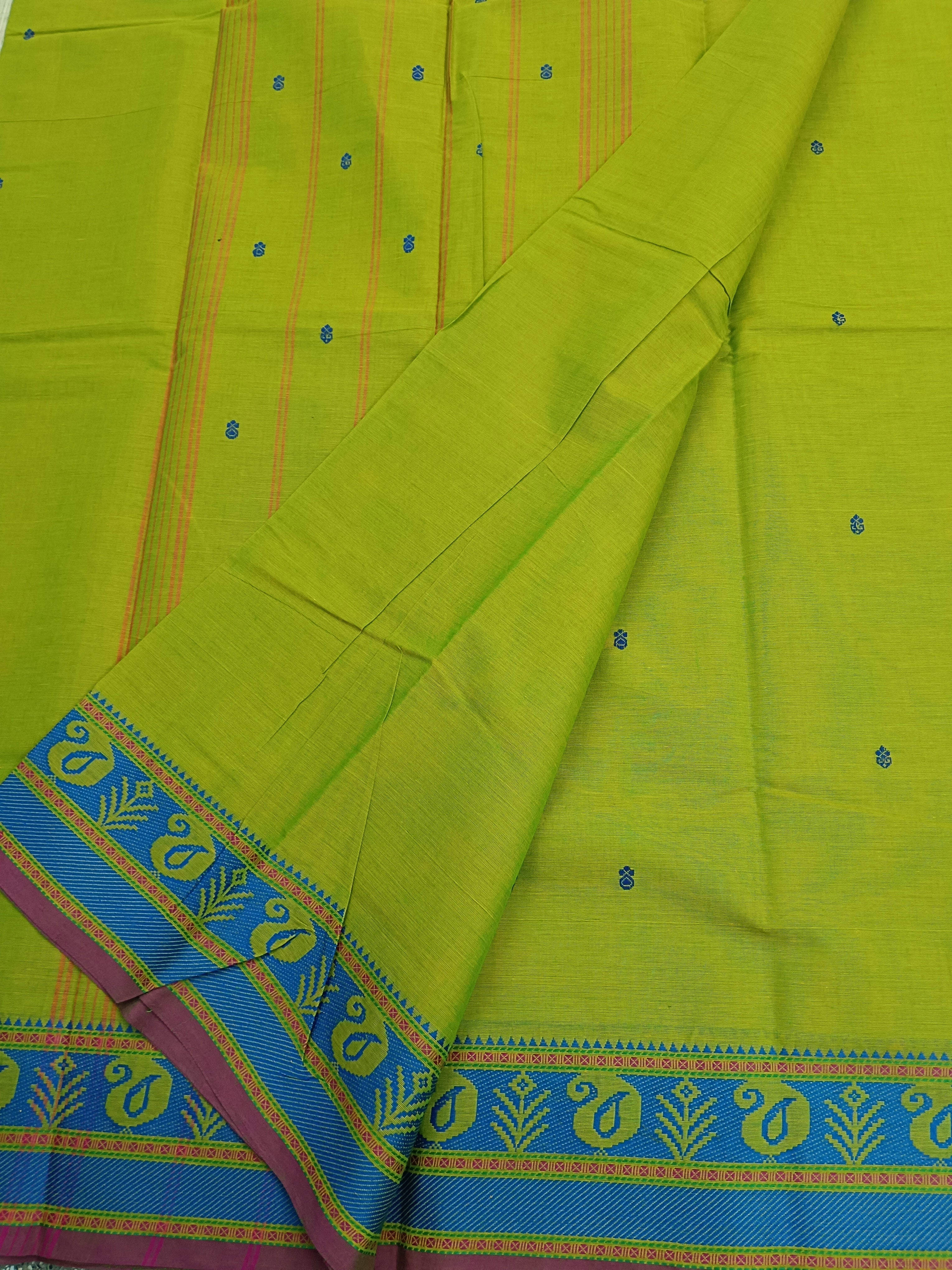 Chettinad Cotton -Office Wear -Yellow mixed Green- CCOW58