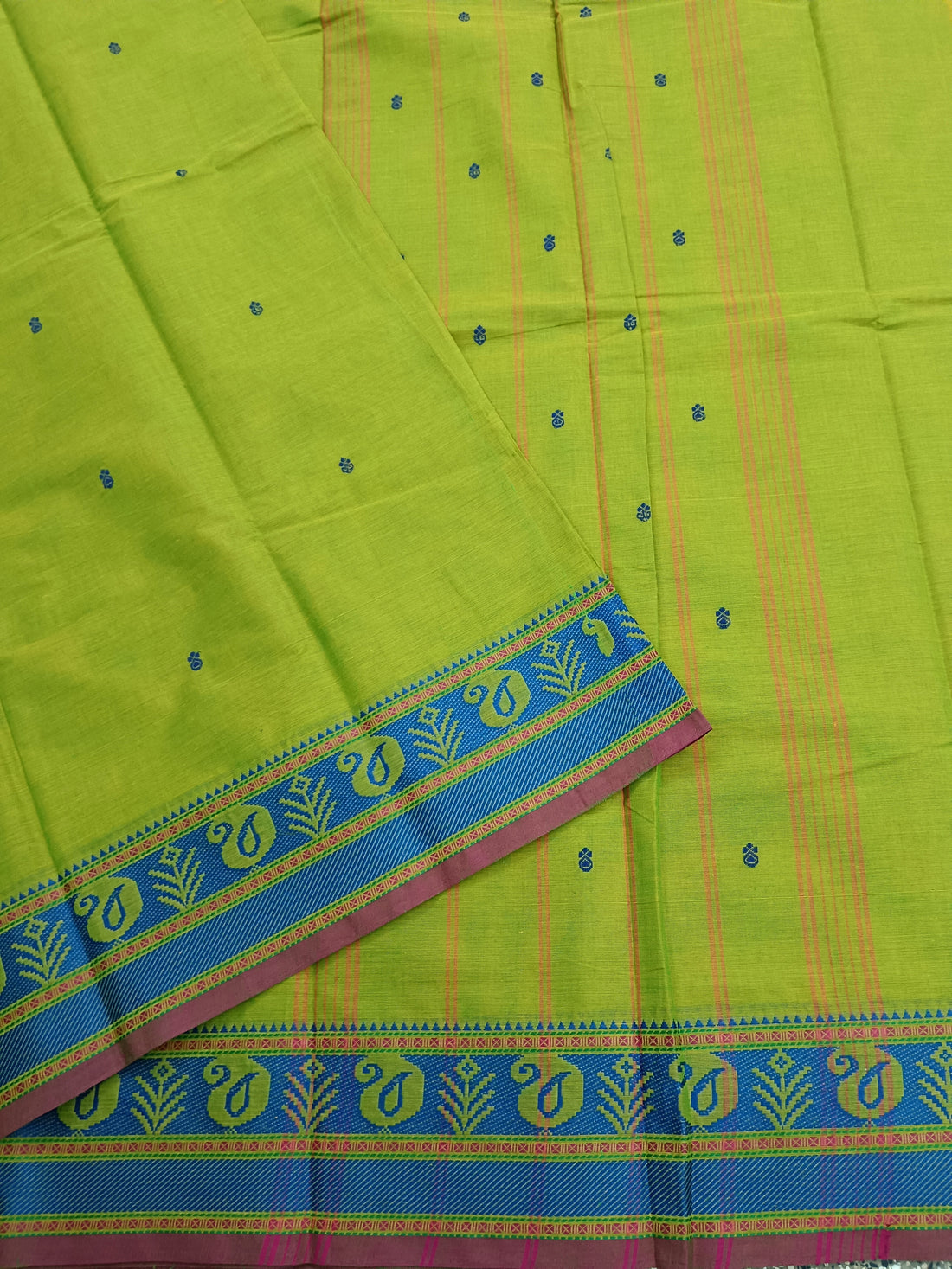 Chettinad Cotton -Office Wear -Yellow mixed Green- CCOW58