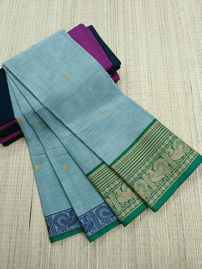 Chettinad Cotton -Office Wear -Greenish Grey- CCOW62