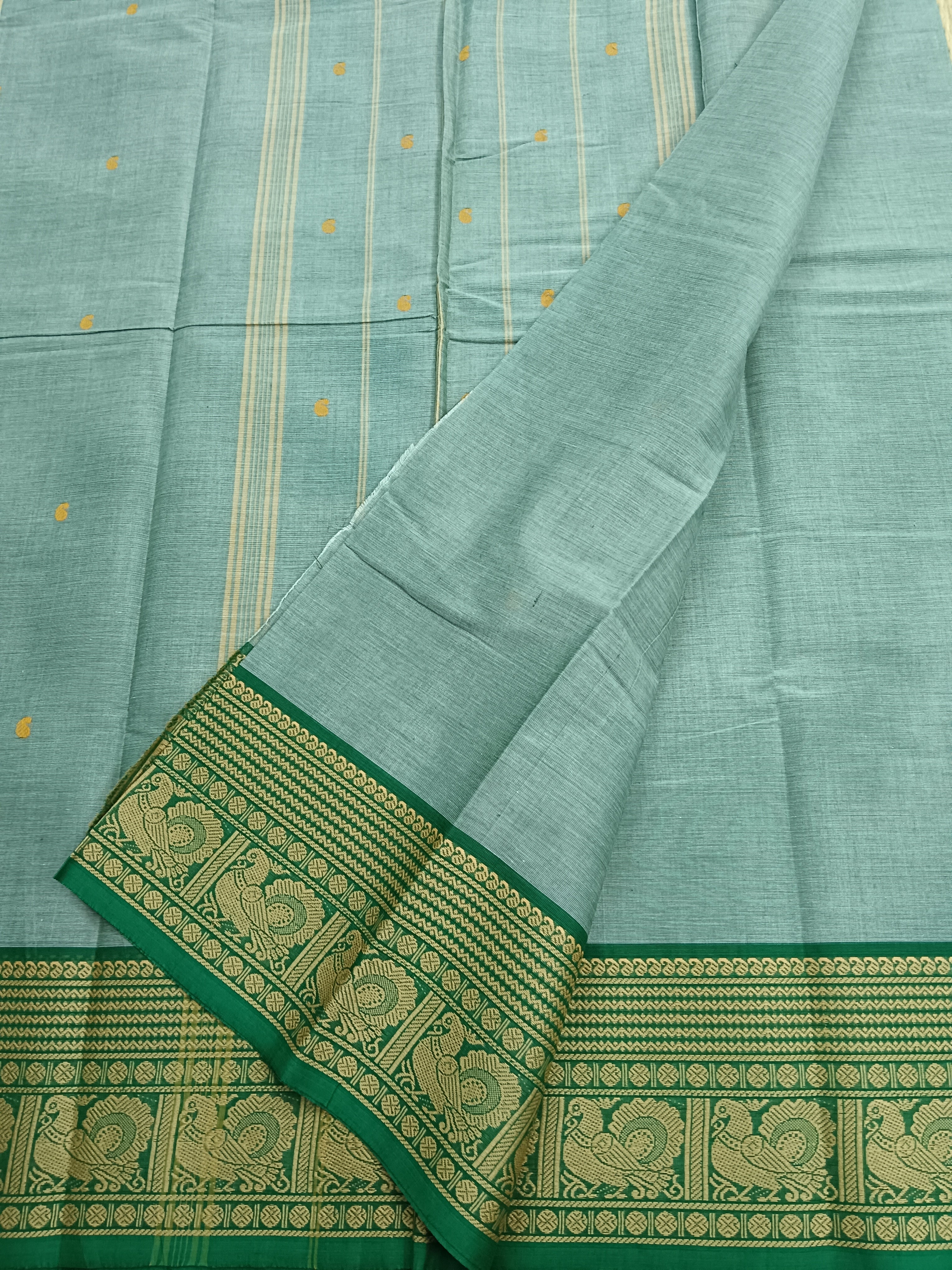 Chettinad Cotton -Office Wear -Greenish Grey- CCOW62