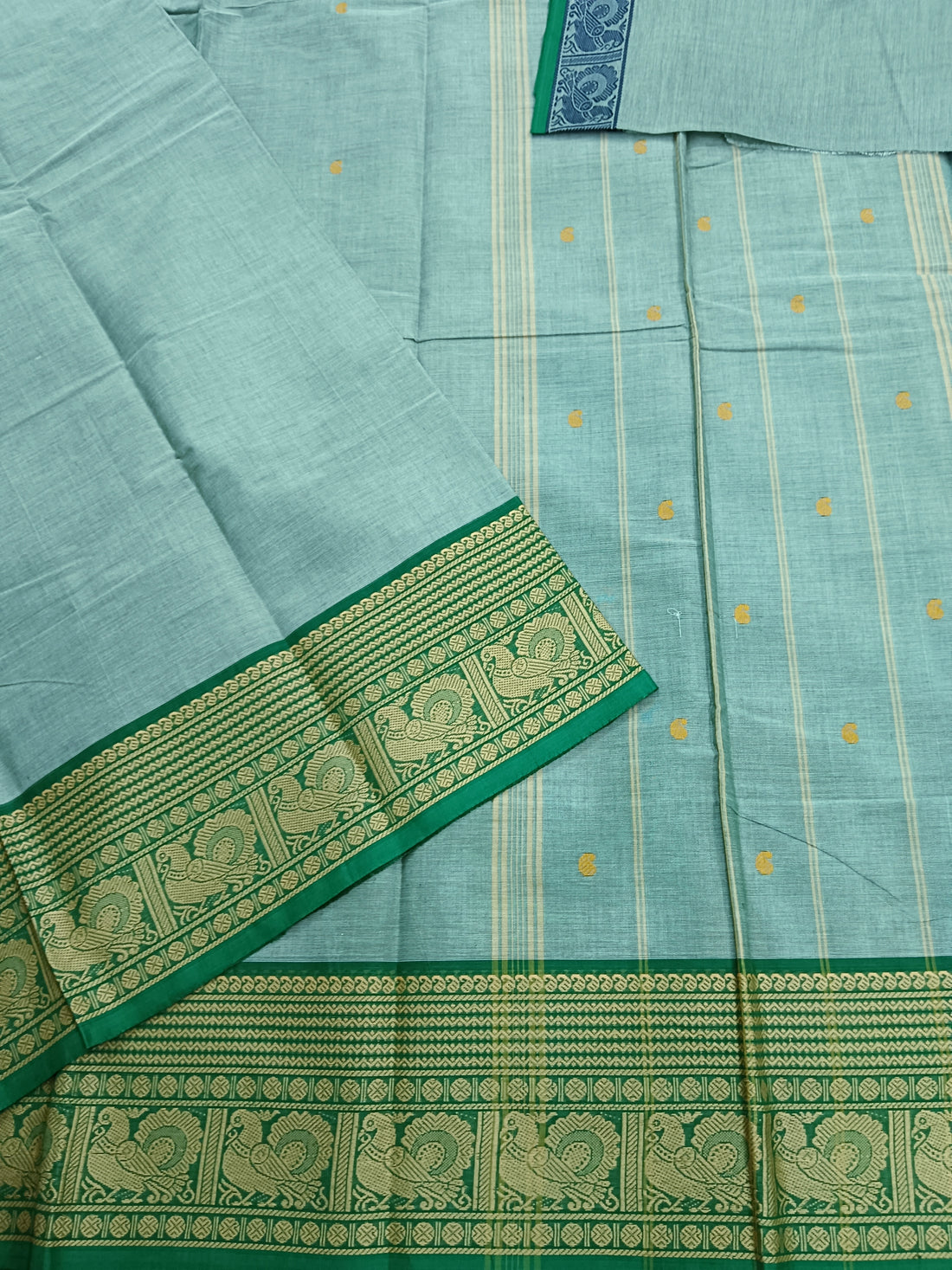 Chettinad Cotton -Office Wear -Greenish Grey- CCOW62