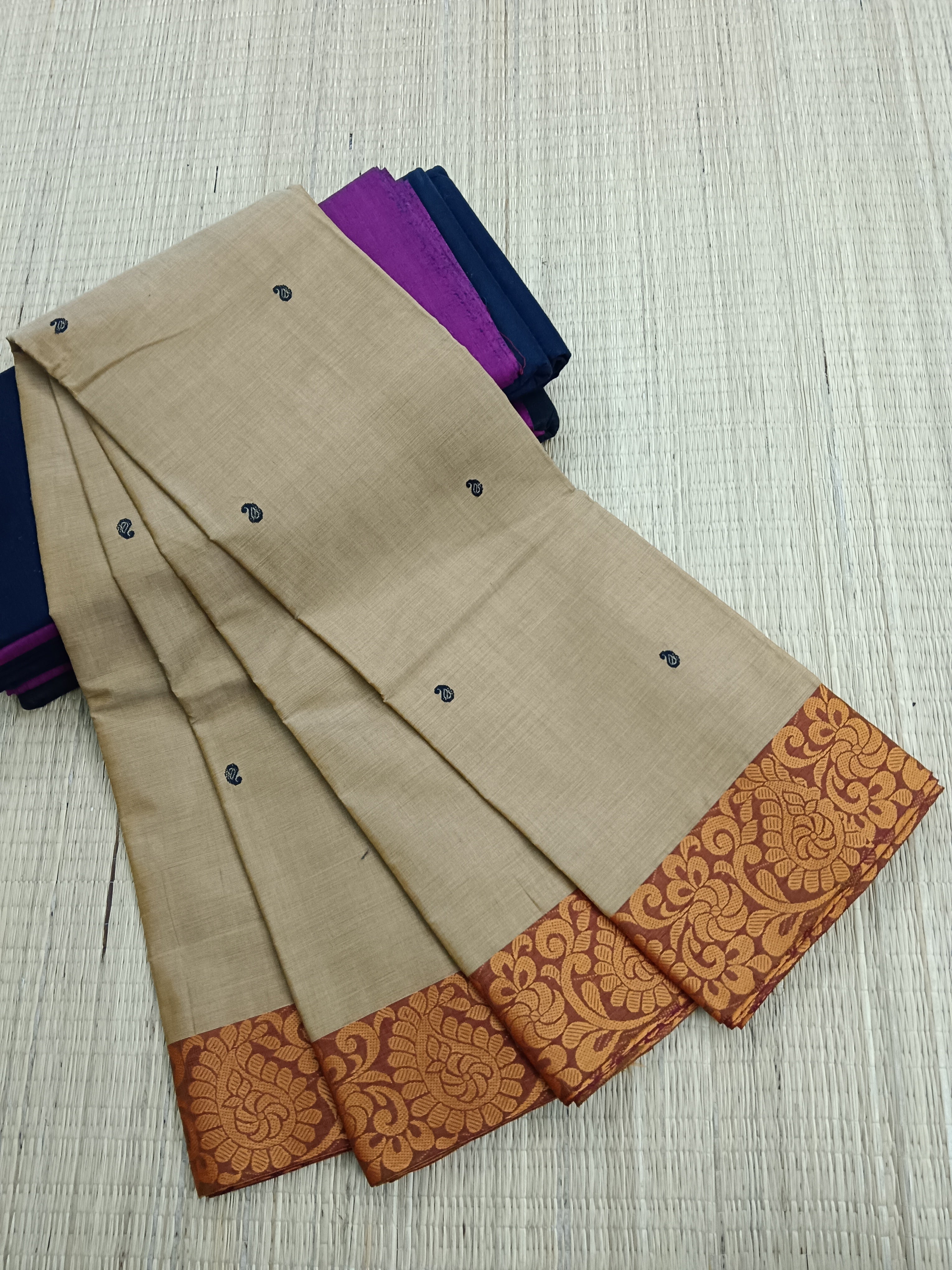 Chettinad Cotton -Office Wear -Dark Beige - CCOW65