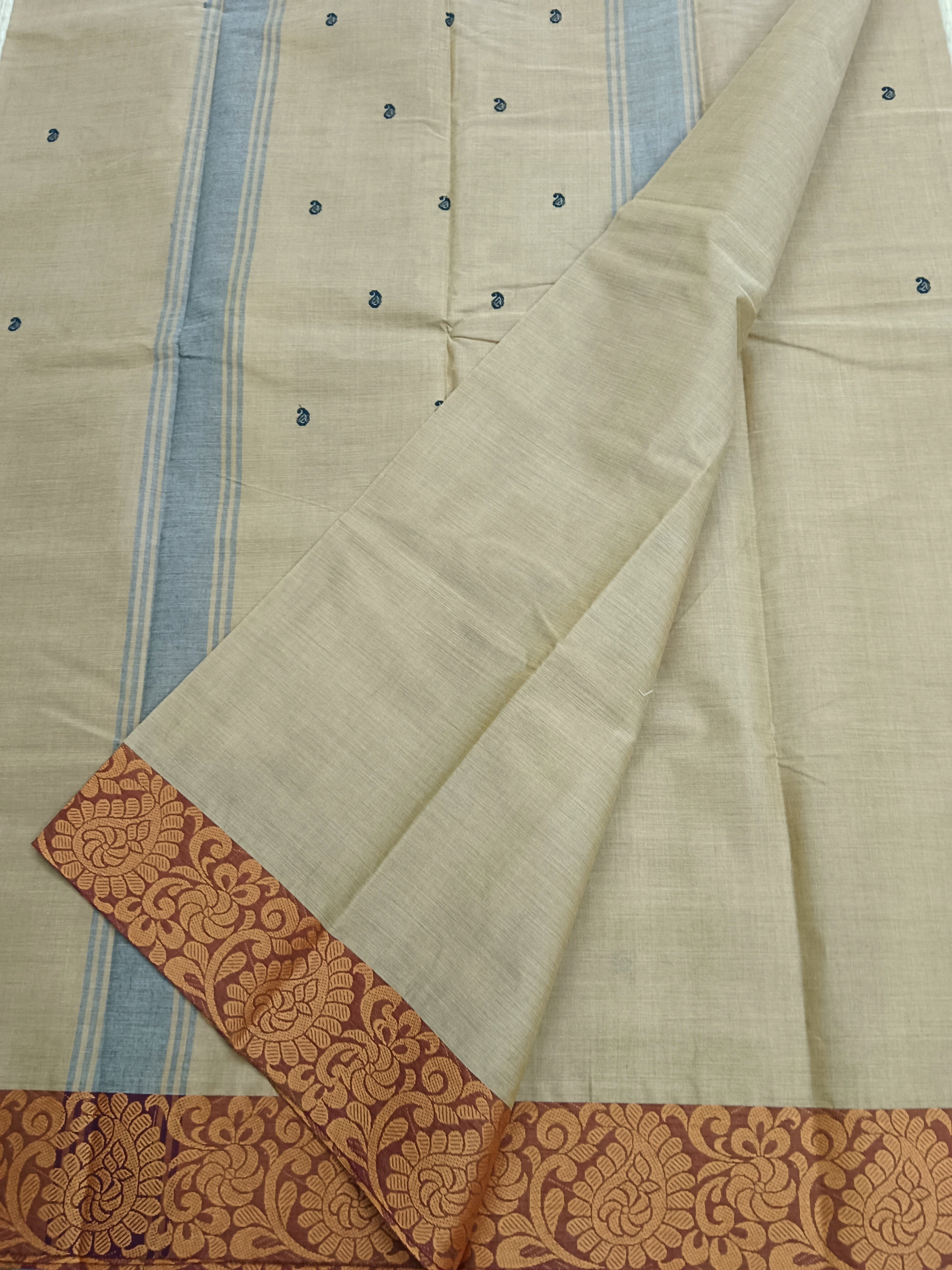 Chettinad Cotton -Office Wear -Dark Beige - CCOW65