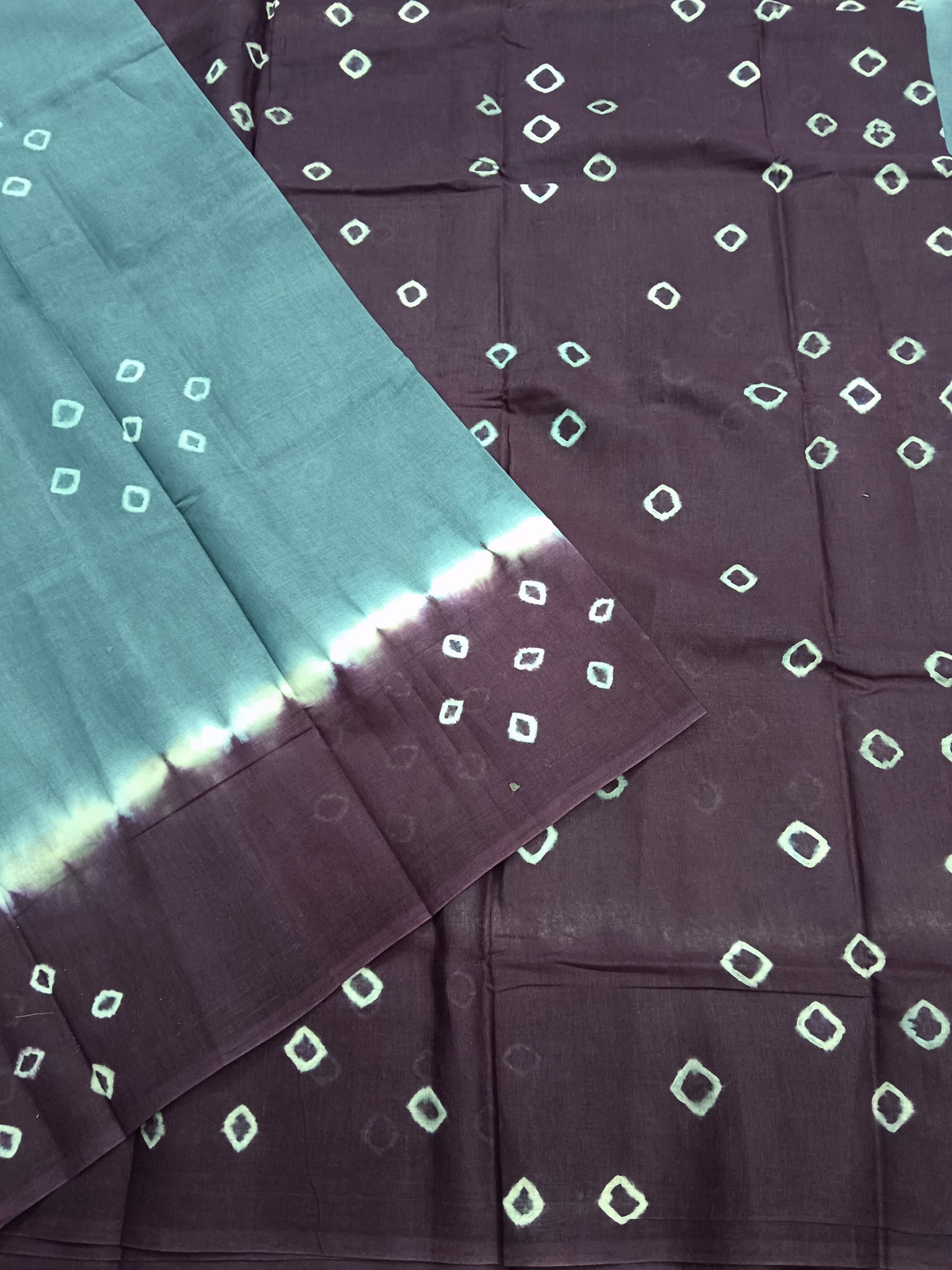Madurai Sungudi Cotton -Grey- MS25