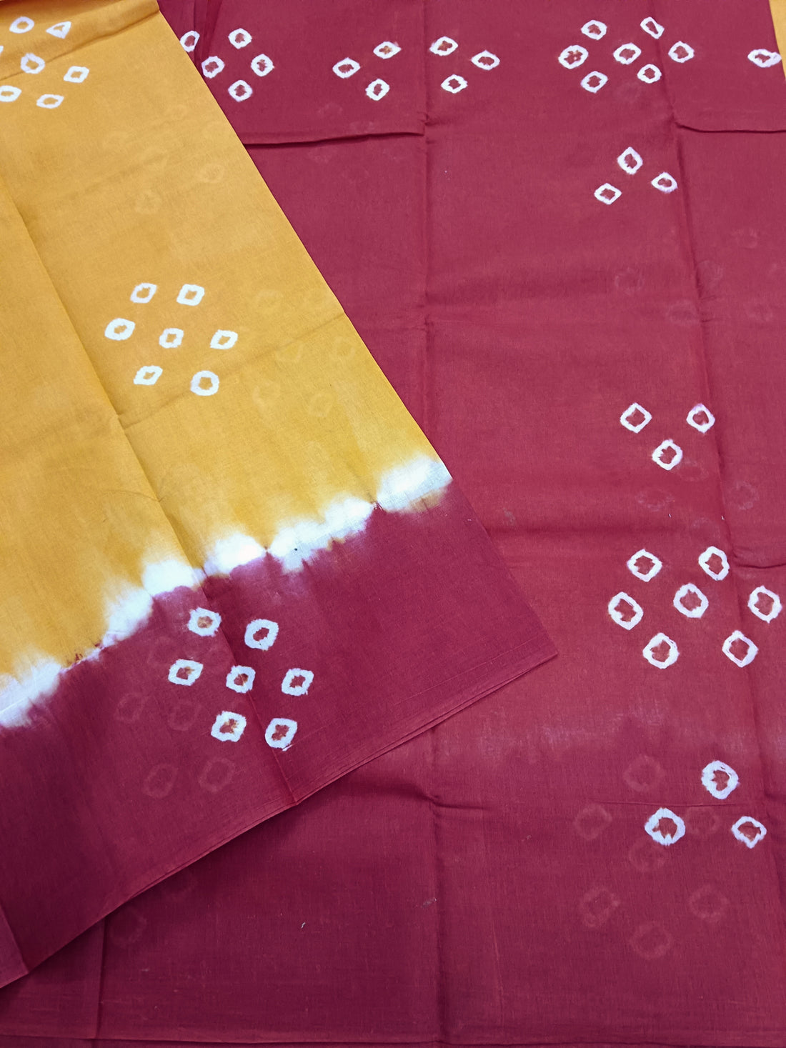 Madurai Sungudi Cotton -Yellow- MS21