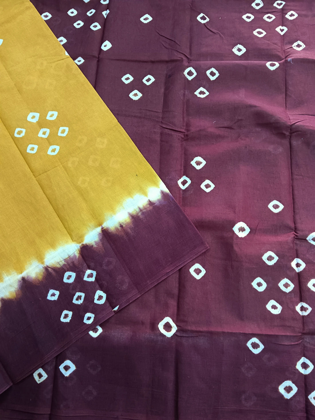 Madurai Sungudi Cotton -Yellow- MS20