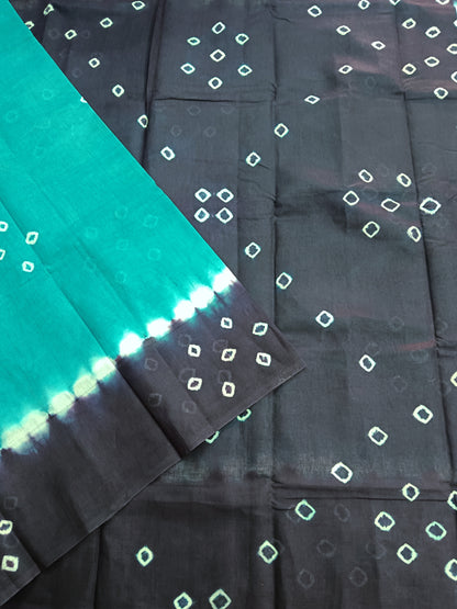 Madurai Sungudi Cotton - Rama Blue- MS16