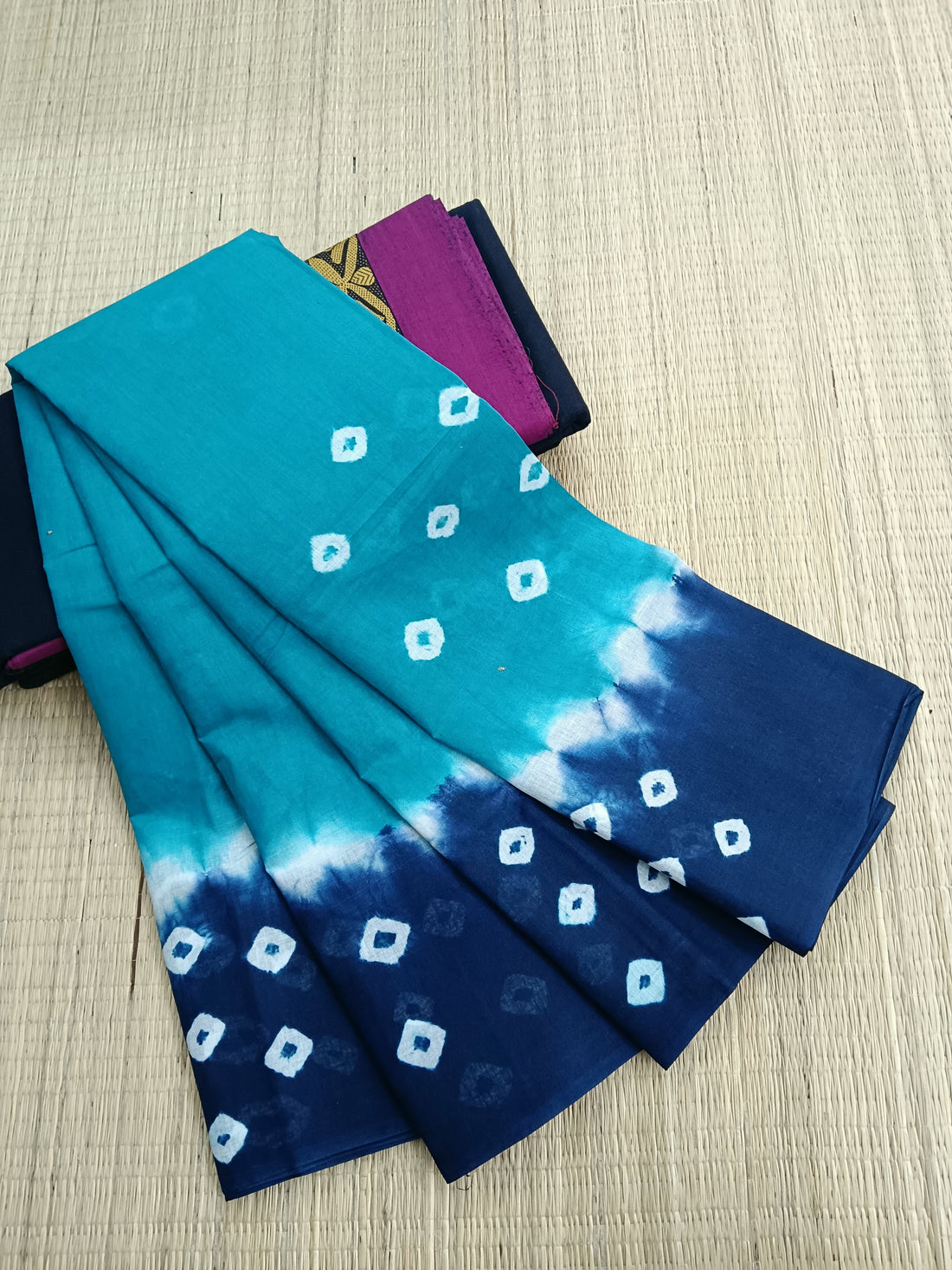 Madurai Sungudi Cotton - Rama Blue- MS14