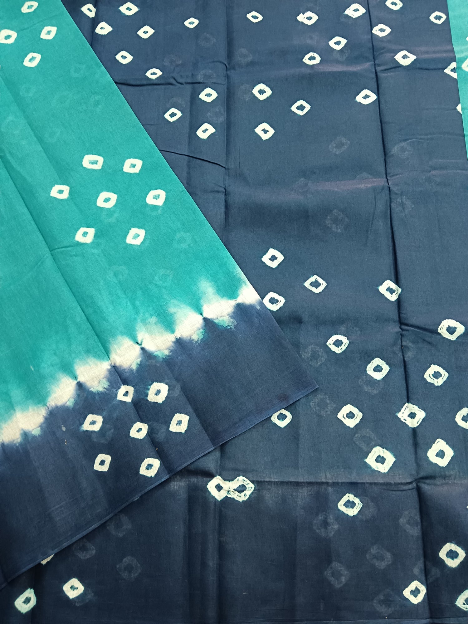 Madurai Sungudi Cotton - Rama Blue- MS14