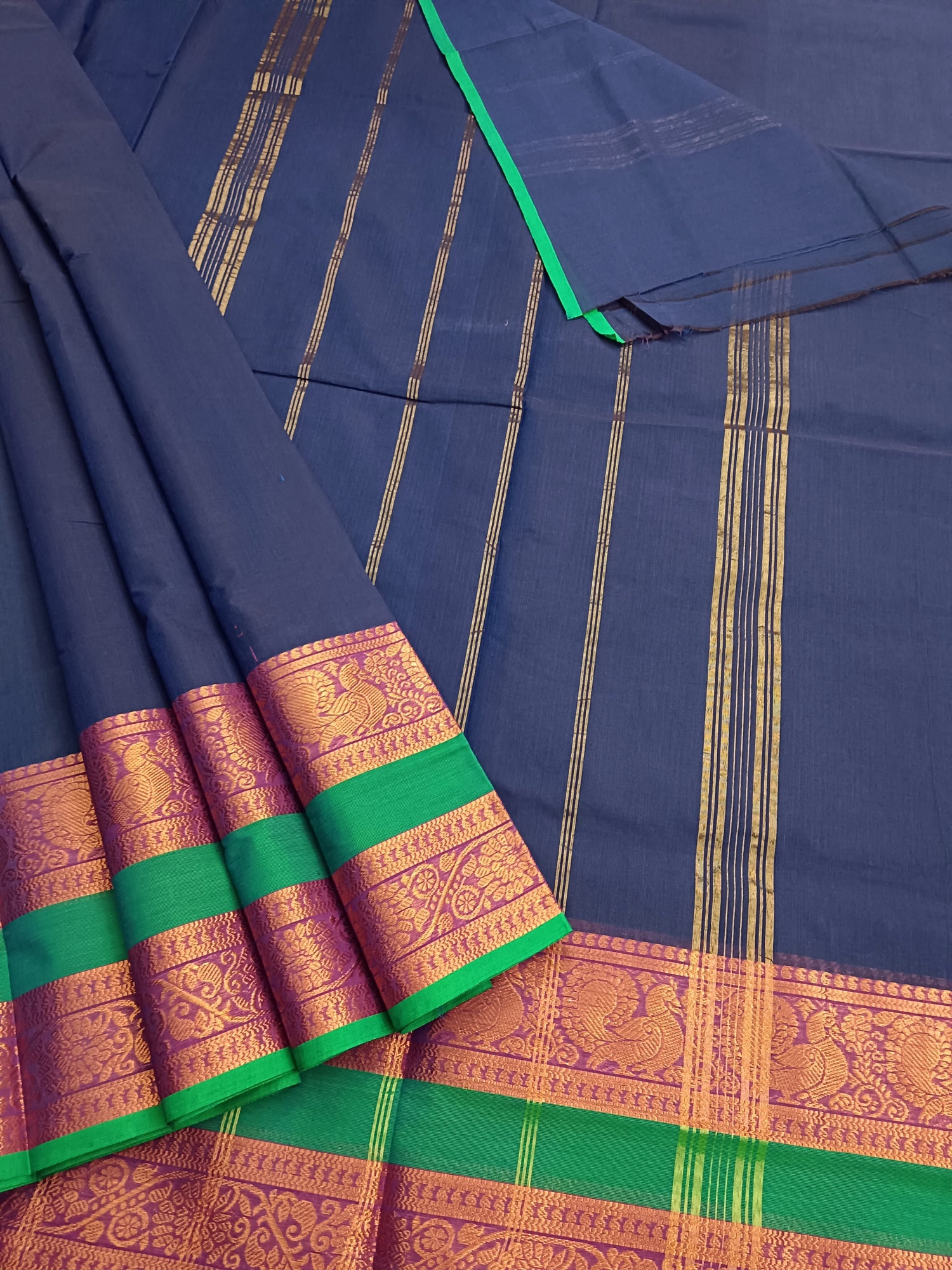 Kanchi Cotton - Festival Fusion -Royal Blue- KCFP89