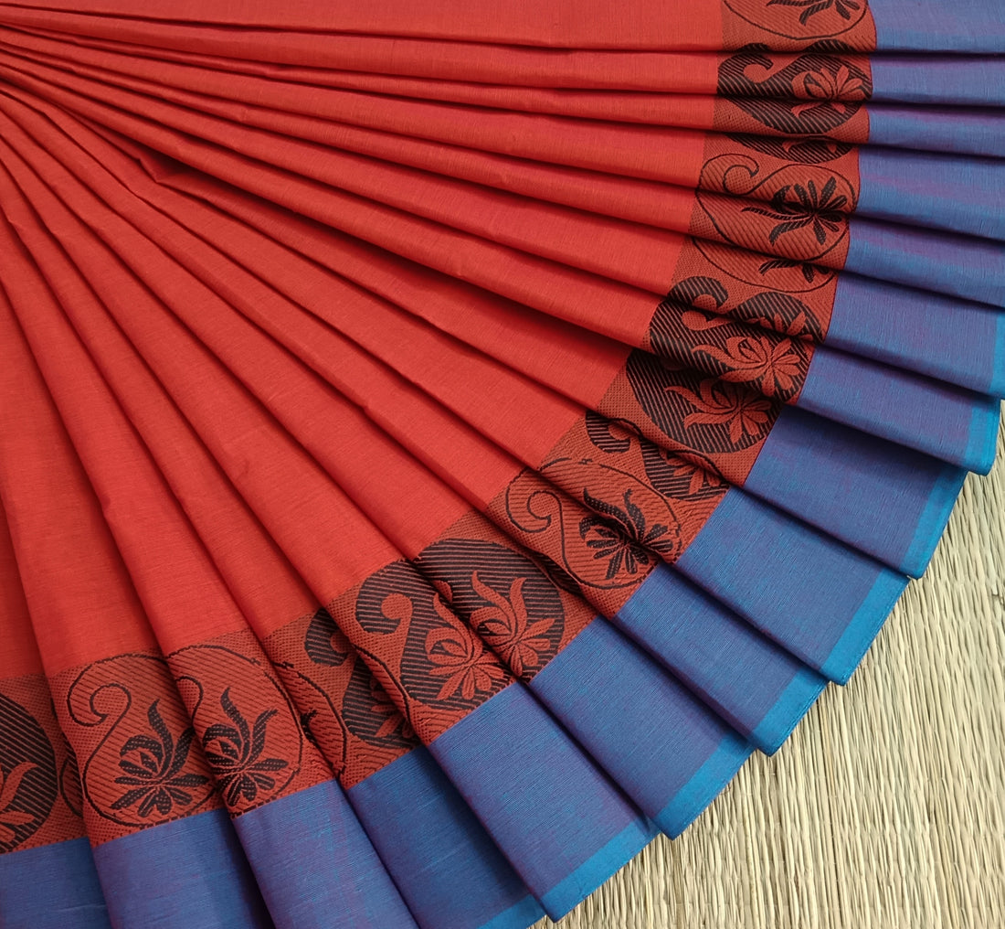 Chettinad Cotton -Daily Wear -Pinkish Orange - CDW79