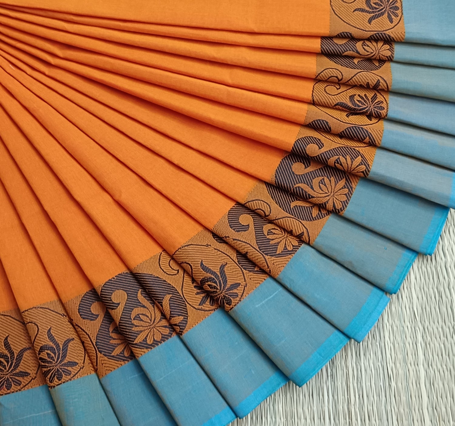 Chettinad Cotton -Daily Wear -Light orange- CDW75