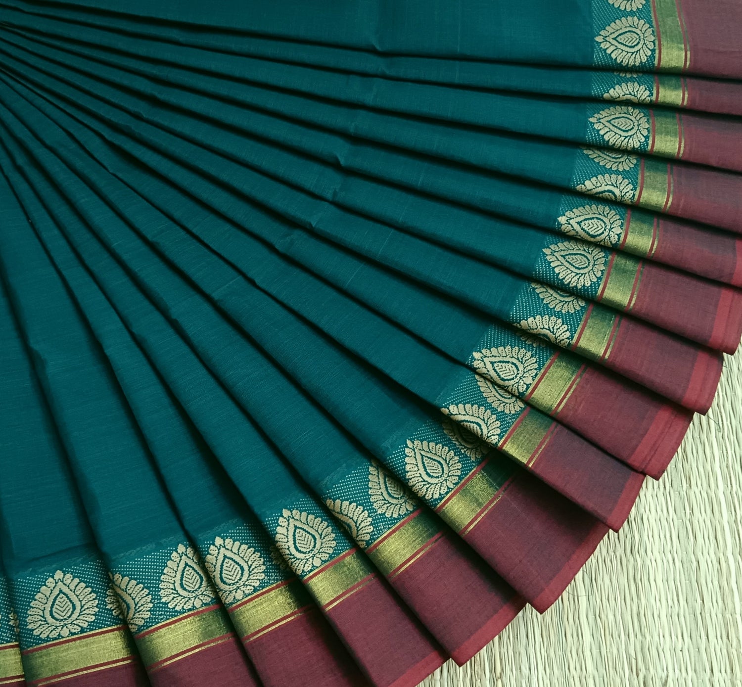 Chettinad Cotton -Daily Wear -Peacock Blue - CDW70