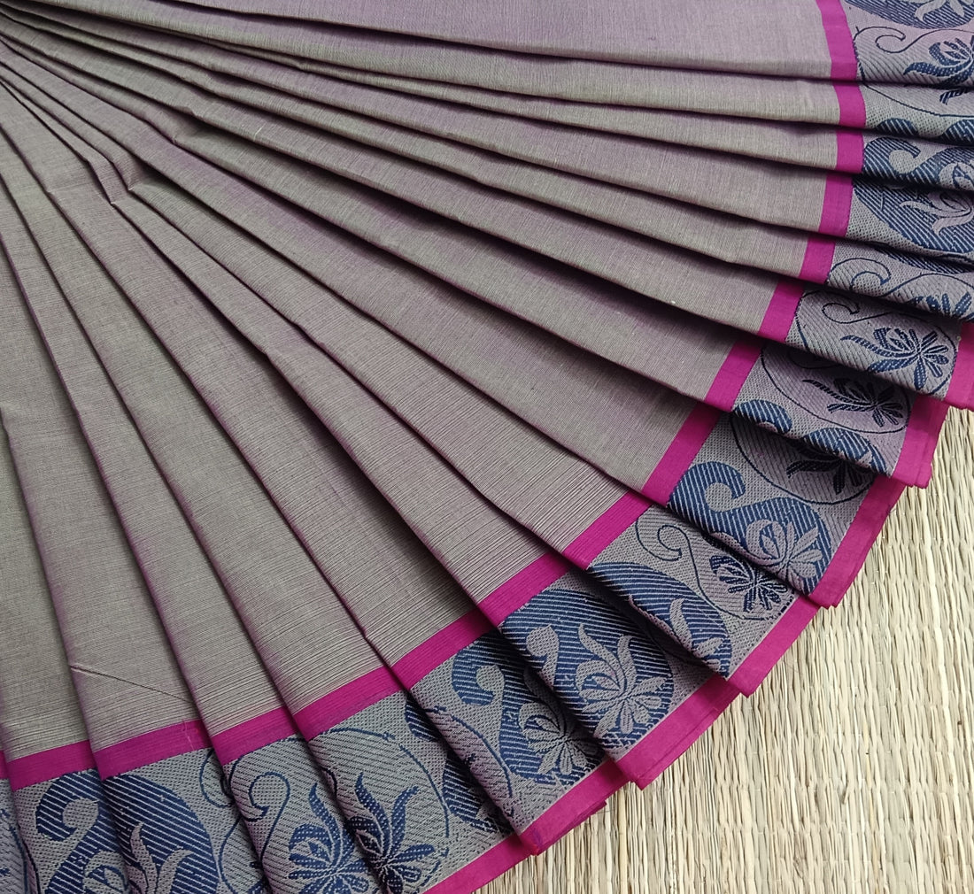 Chettinad Cotton -Daily Wear -Neon Green mixed pink Dual tone- CDW69