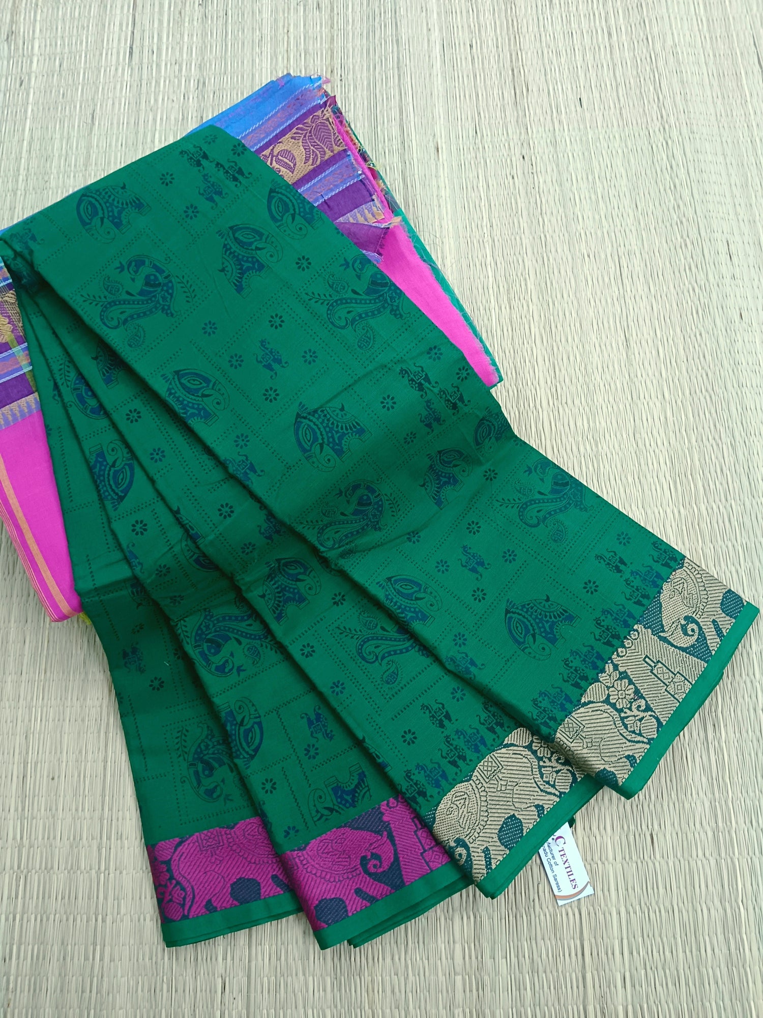 Chettinad Cotton - Printed - Green-17