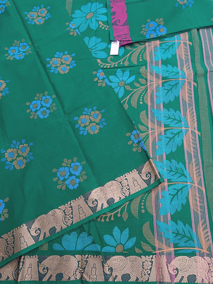 Chettinad Cotton - Printed - Green-15