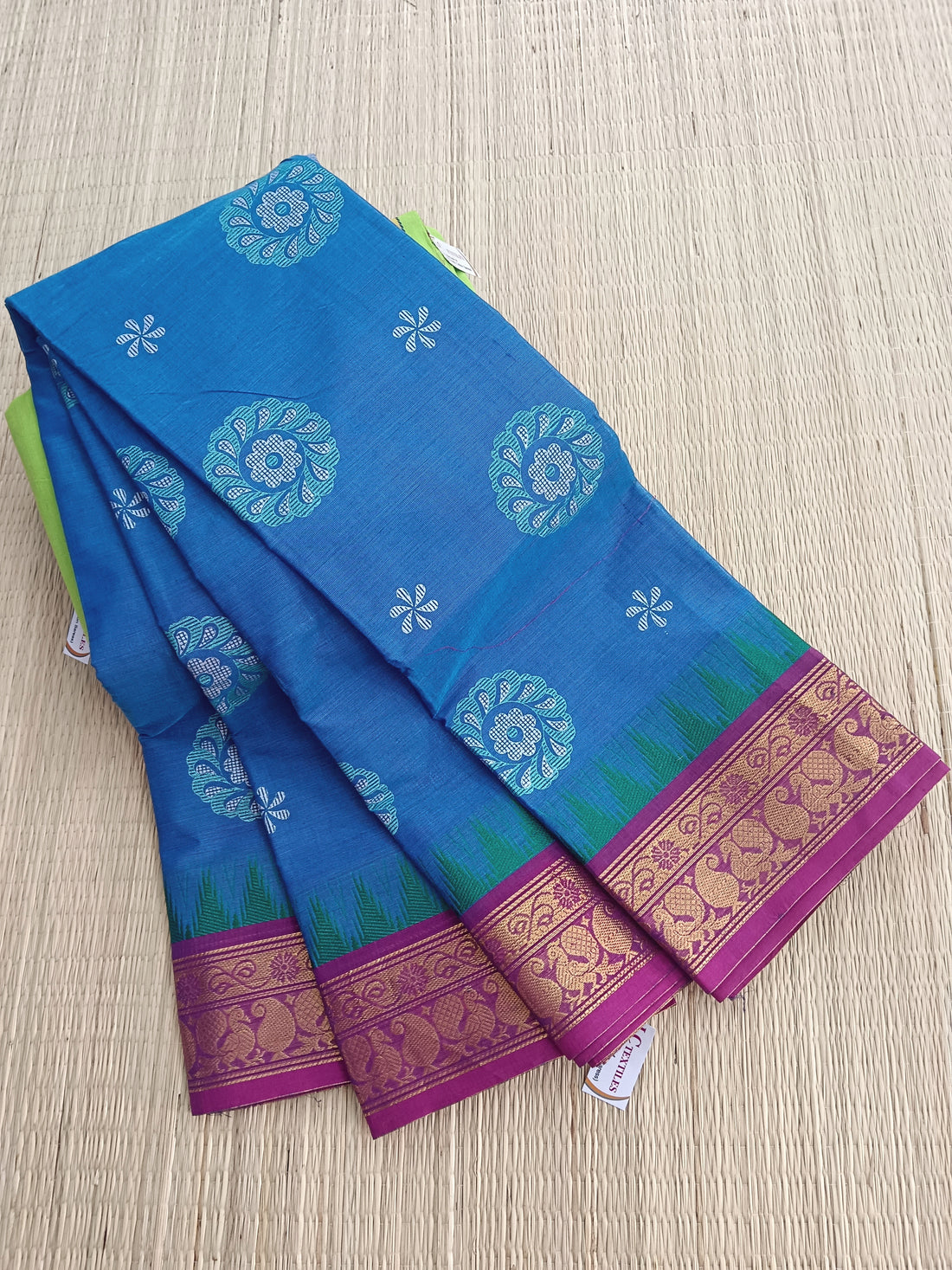 Chettinad Cotton - Printed -ocean blue- CPC 20